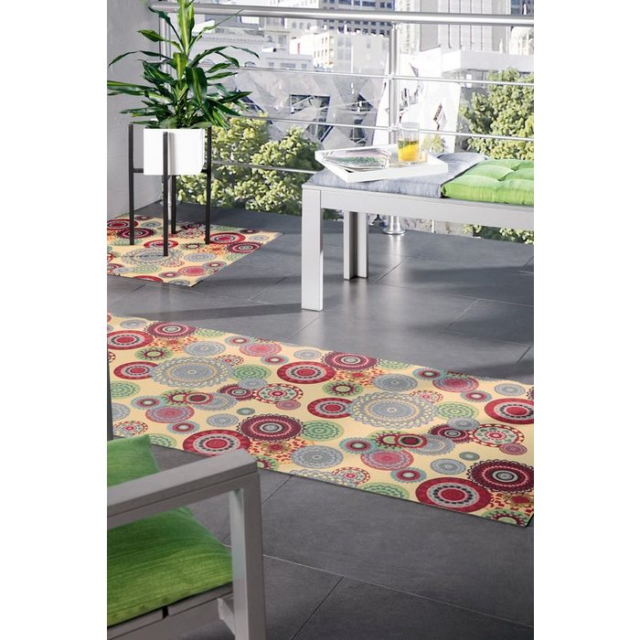Teppich Teppich modern Design bunt Peyer Syntex Rechteckig Höhe: 3 mm Universalbodenbeläge einsetzbar in Küche Flurbereichen Kinderzimmer und im Außenbereich geblümt retro rechteckig
