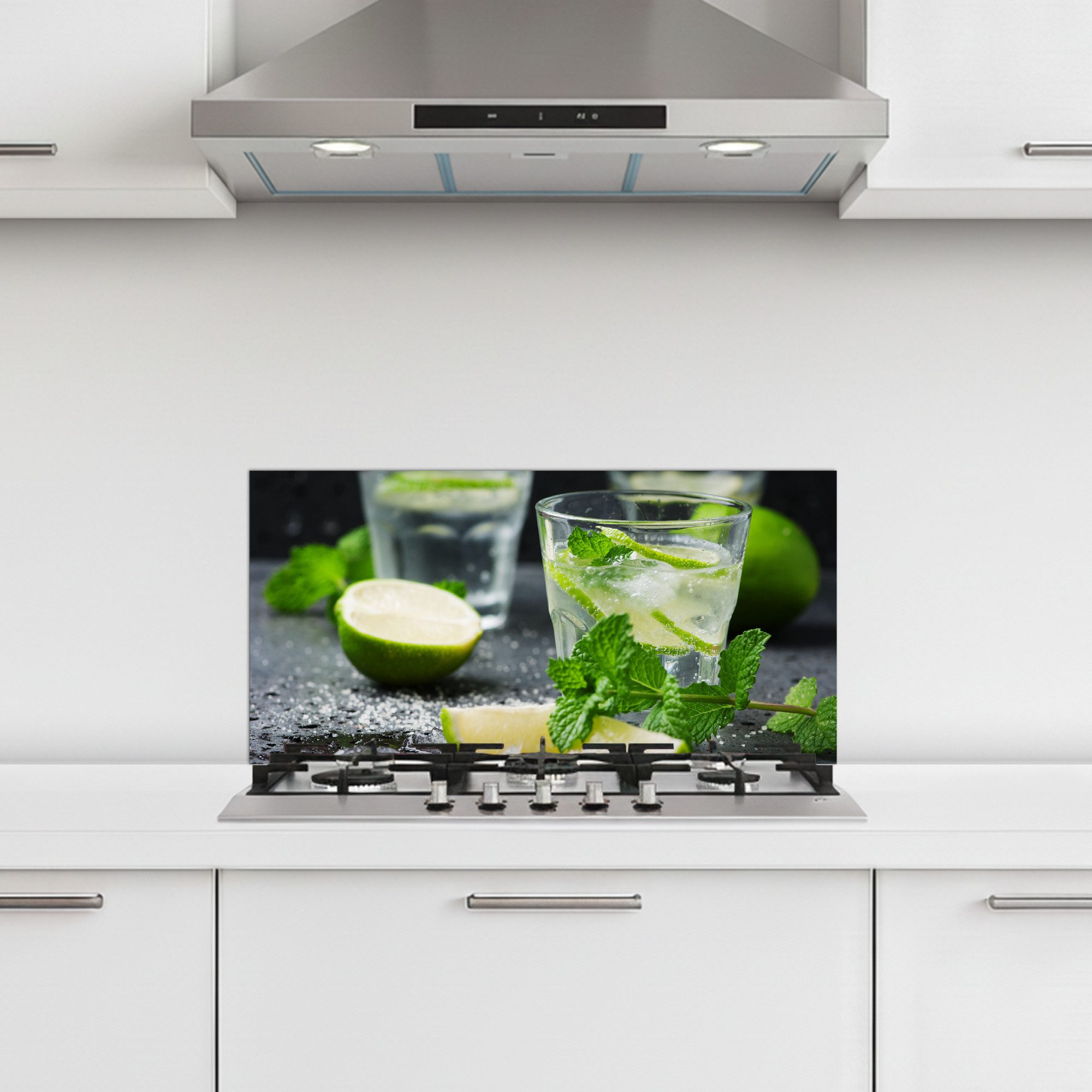 KitchenYeah Küchenrückwand selbstklebend Cocktail - Mojito - Grün - Minze, günstig online kaufen