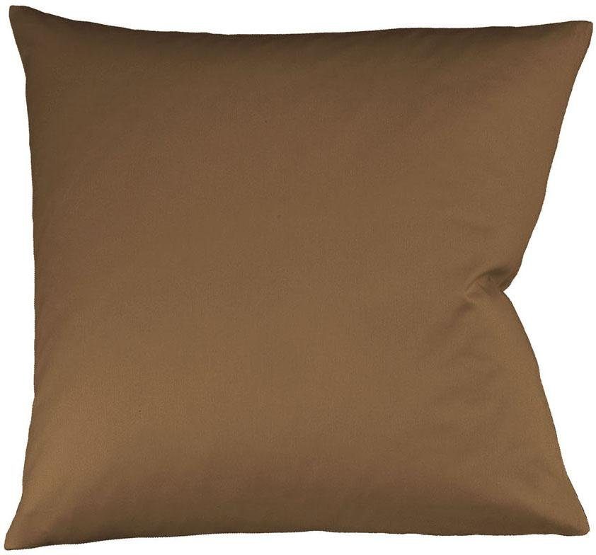 fleuresse Kissenbezug Colours Mako Satin, 100% Baumwolle, mit Reißverschluss, (2 Stück), Mako Satin, glänzend, glatt, Premium Qualität