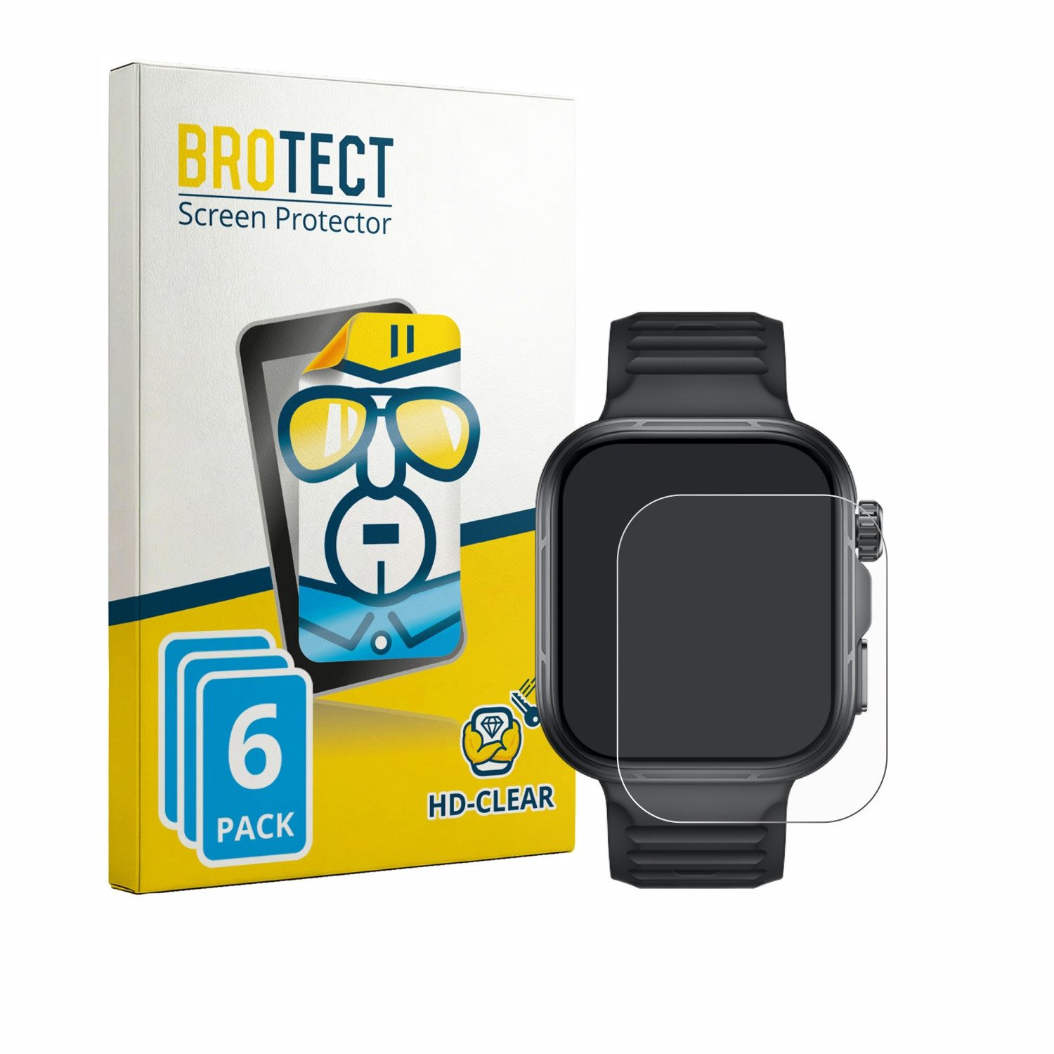 BROTECT Displayschutzfolie Schutzfolie für Huawei Watch Fit 5 Pro, 6 Stück, Displayschutz Schutz Folie Klar Transparent