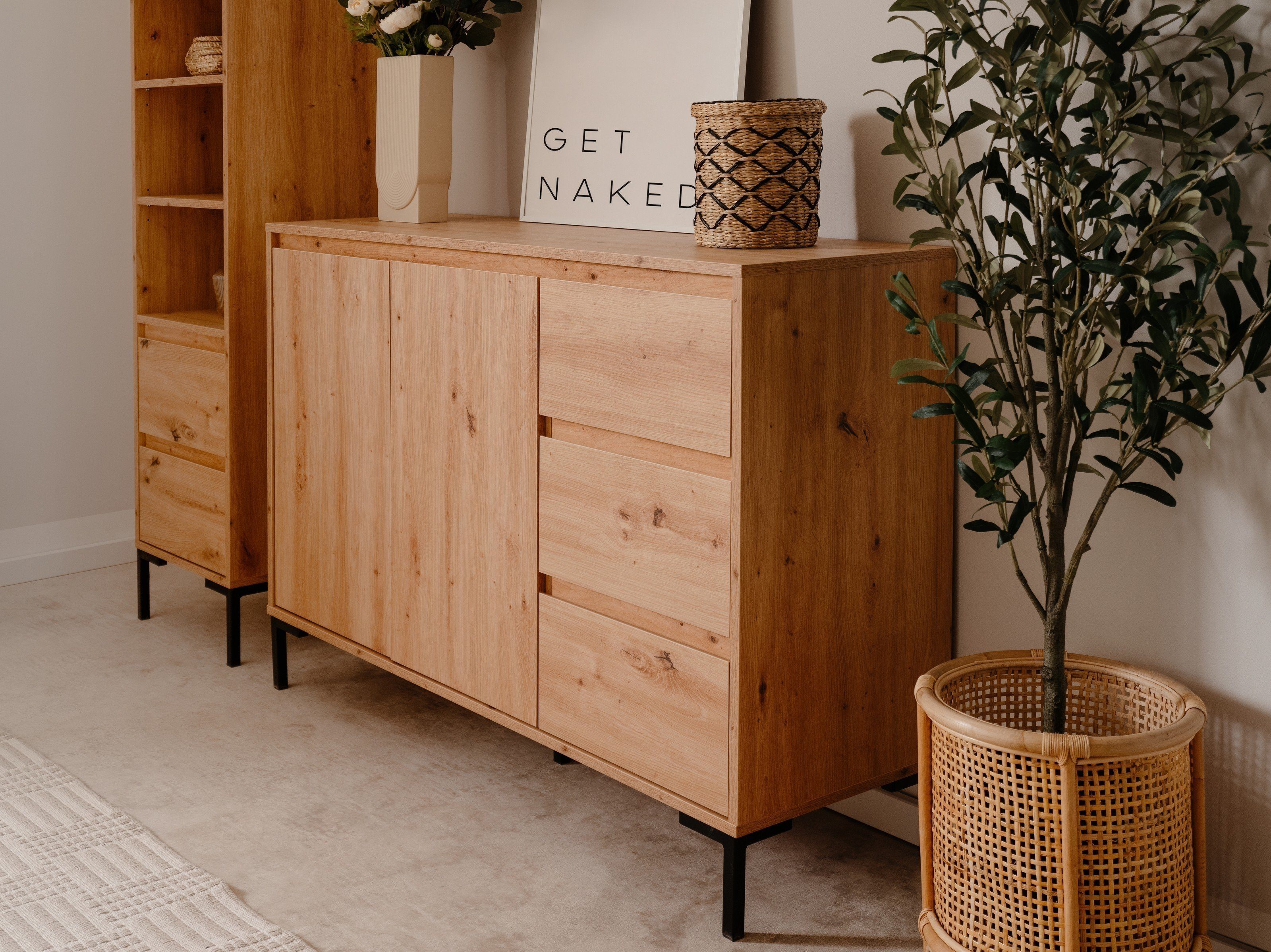 freiraum Kommode Korsika, in Dekor Artisan Oak
