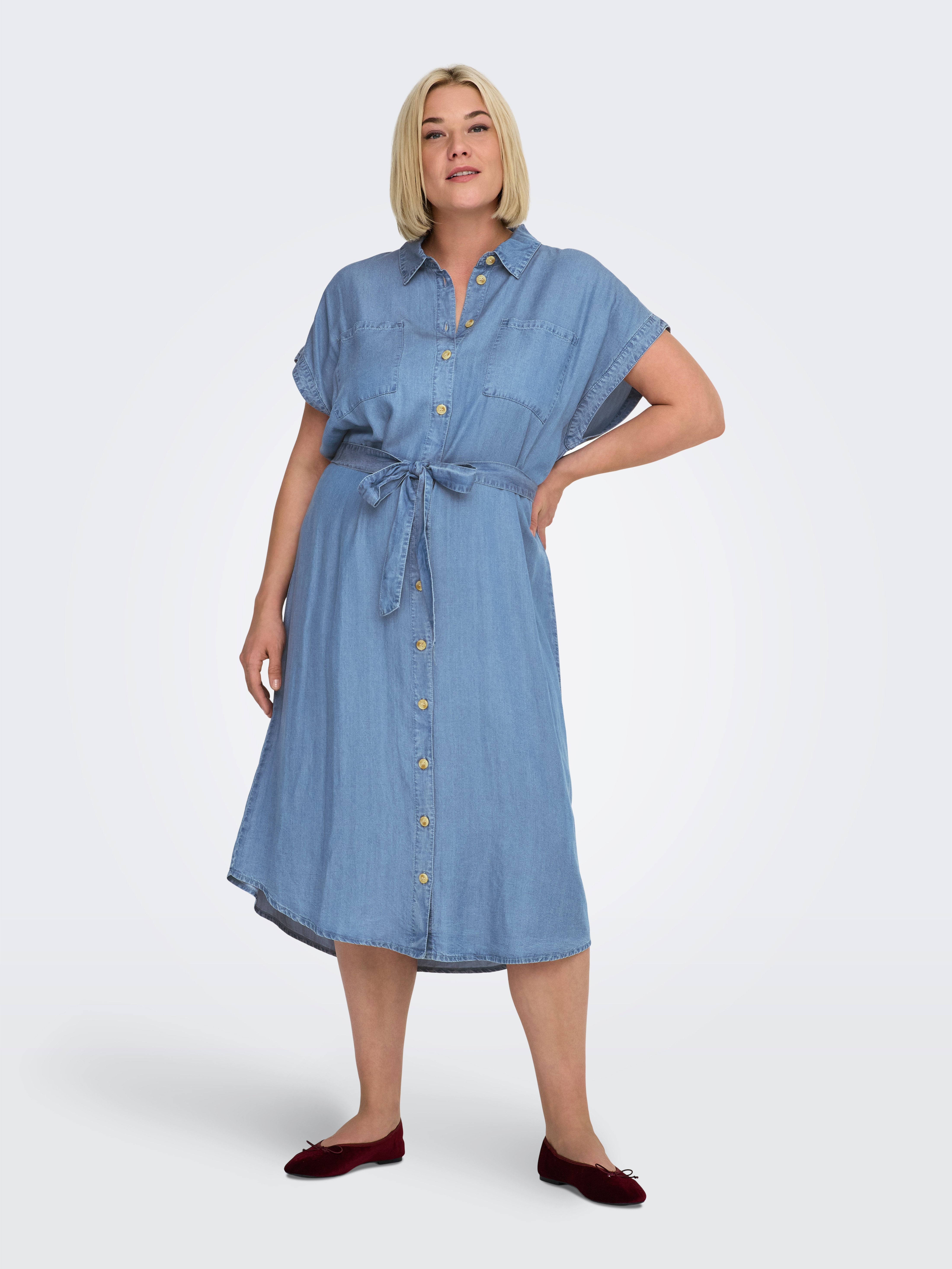 ONLY CARMAKOMA Jeanskleid CARPEMA HANNOVER SS DNM SH DRESS NOOS