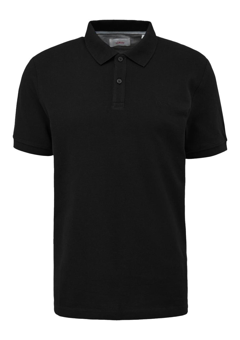 s.Oliver Poloshirt Basic (1-tlg) Piqué, Kragen, Knöpfe, Logo-Stickeri