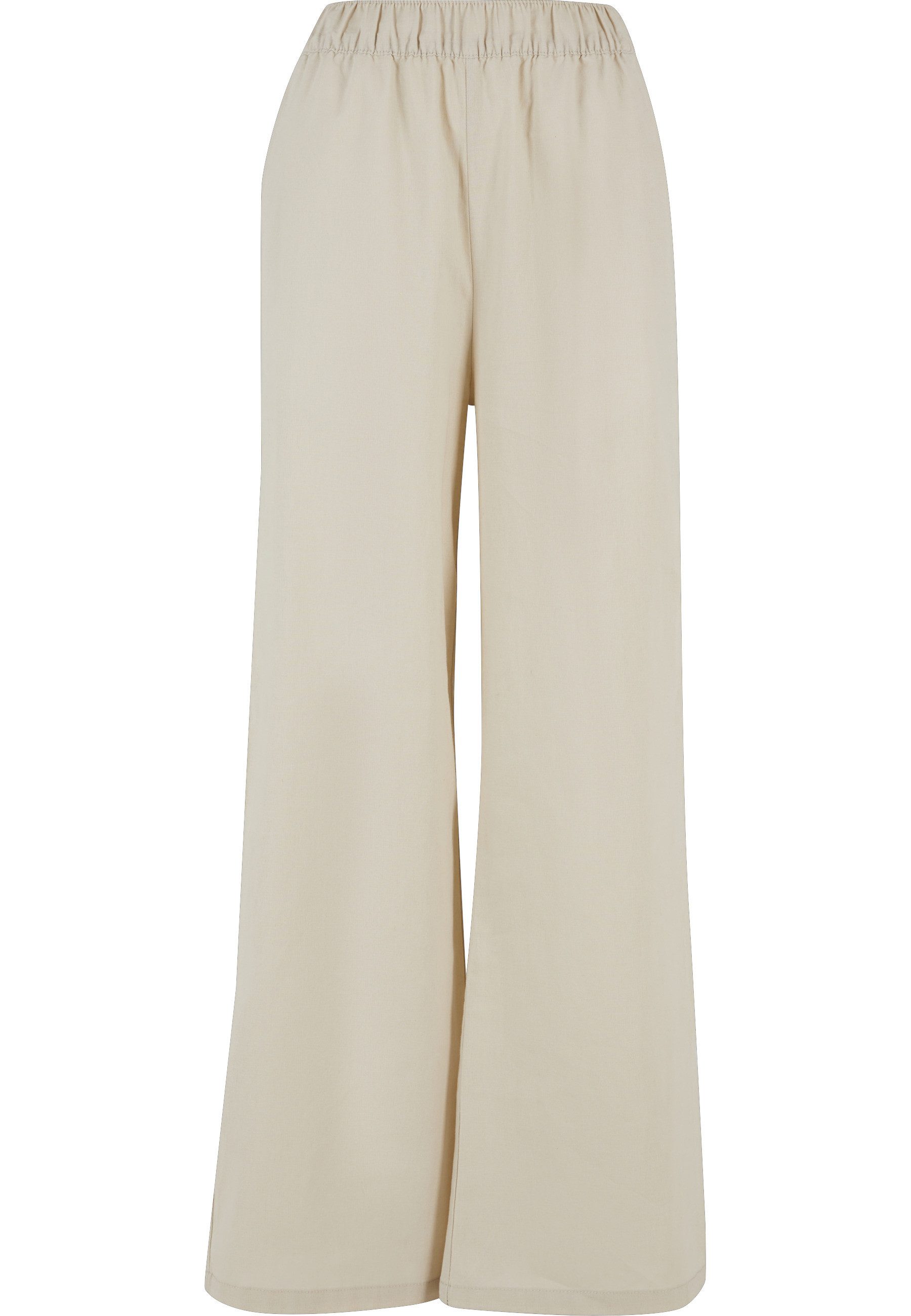 URBAN CLASSICS Stoffhose Urban Classics Damen Ladies Linen Mixed Wide Pants günstig online kaufen