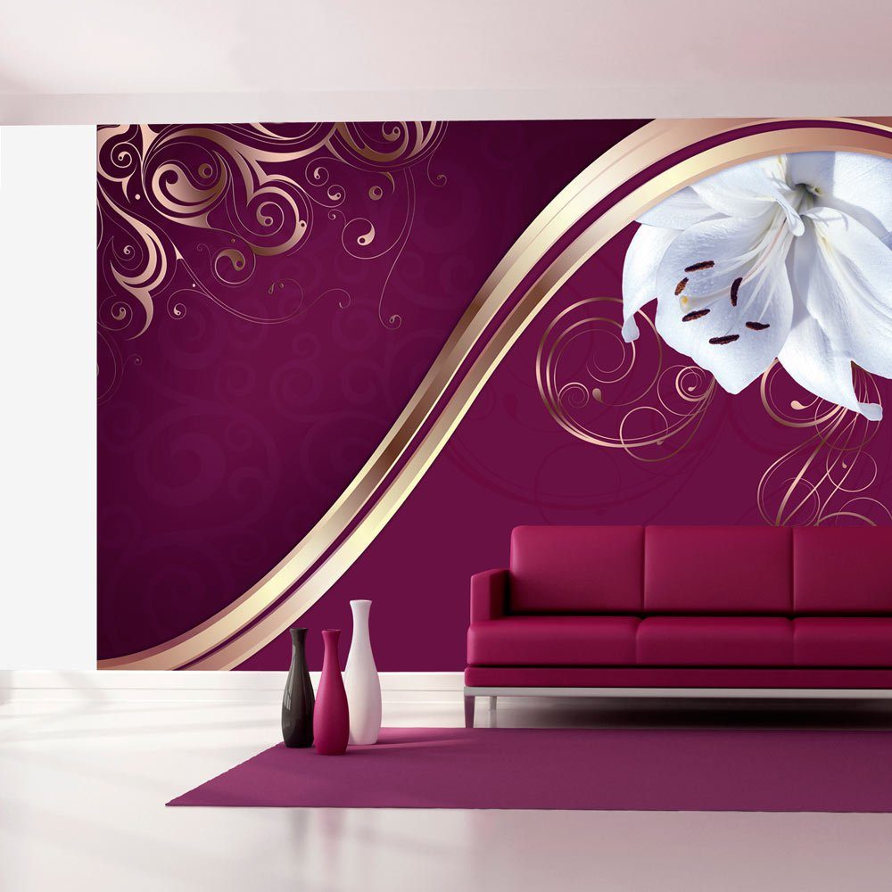 KUNSTLOFT Vliestapete Floral umbrella 1x0.7 m, halb-matt, lichtbeständige Design Tapete