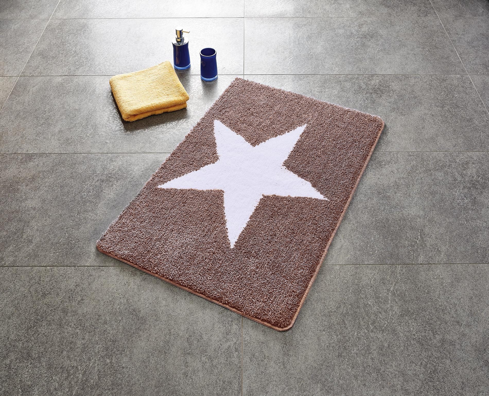 Ridder Badematte Star beige, Höhe 1.8 günstig online kaufen