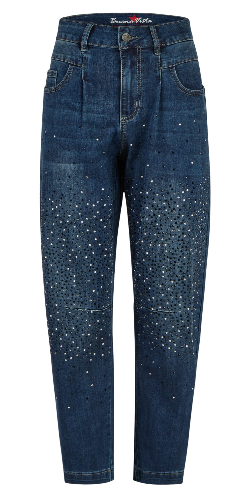 Buena Vista Regular-fit-Jeans ? Damen Jeans ? Barrel Fit ? High Waist ? Stretch Denim Strass