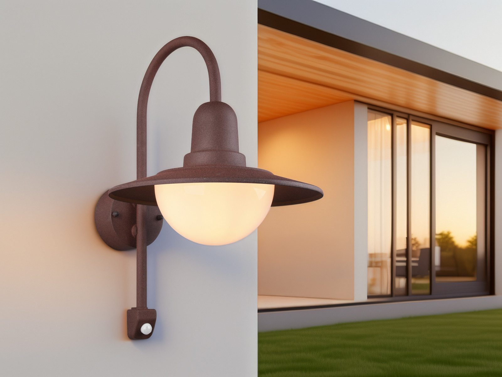 TRIO Leuchten LED Außen-Wandleuchte, Bewegungsmelder, LED wechselbar, Warmw günstig online kaufen