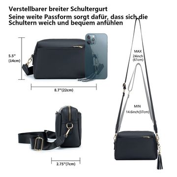 GelldG Schultertasche Damen Handy Umhängetasche, Schultertasche, breiter Riemen, Abendtasche