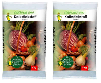 Grüner Jan Pflanzendünger 2er Set Kalkstickstoffdünger 5kg Kalk Stickstoff Spezialdünger Nährsto
