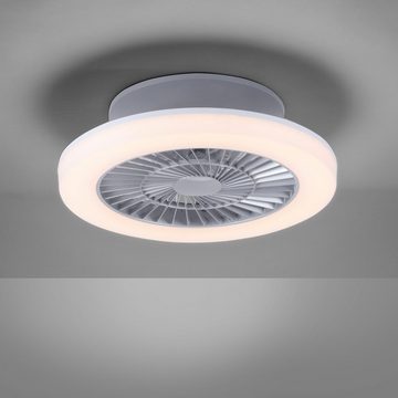 JUST LIGHT LED Deckenleuchte LEONARD Deckenventilator, Ventilatorfunktion, LED fest integriert, Warmweiß, Deckenlampe, Ventilator, Serienschalter