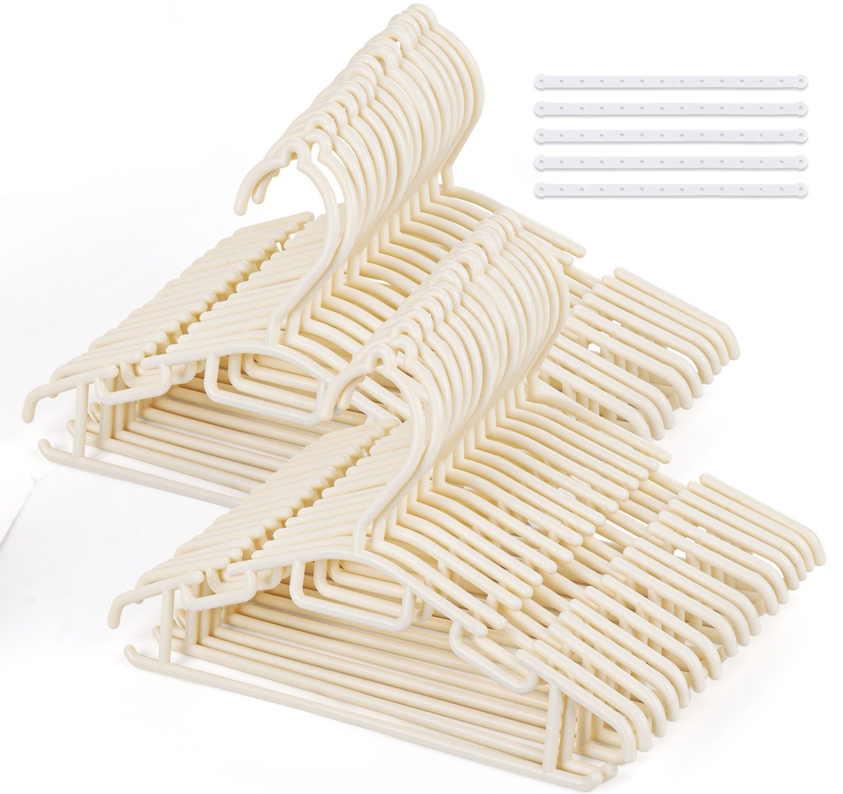 ElitVita Kleiderbügel 60 Stück Kinderkleiderbügel Babykleiderbügel, mit 5 k günstig online kaufen