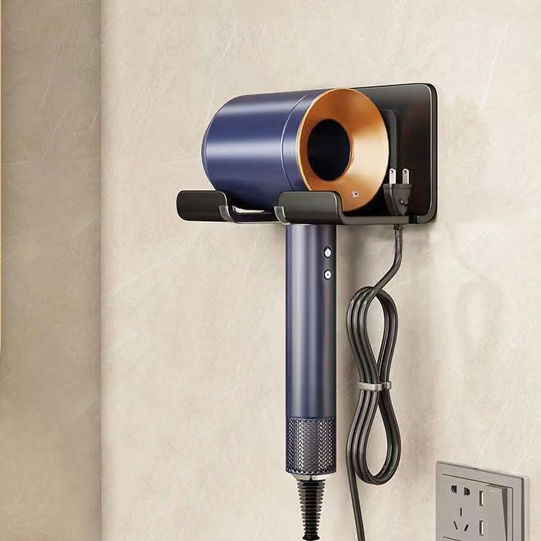 feinlux Halterung die meisten Haartrockner Haartrocknerhalter, (Packung, Wandhalterung Ständer, ohne Bohren( 1 Stück ) , für Dyson Supersonic) – Bild 4 von 5