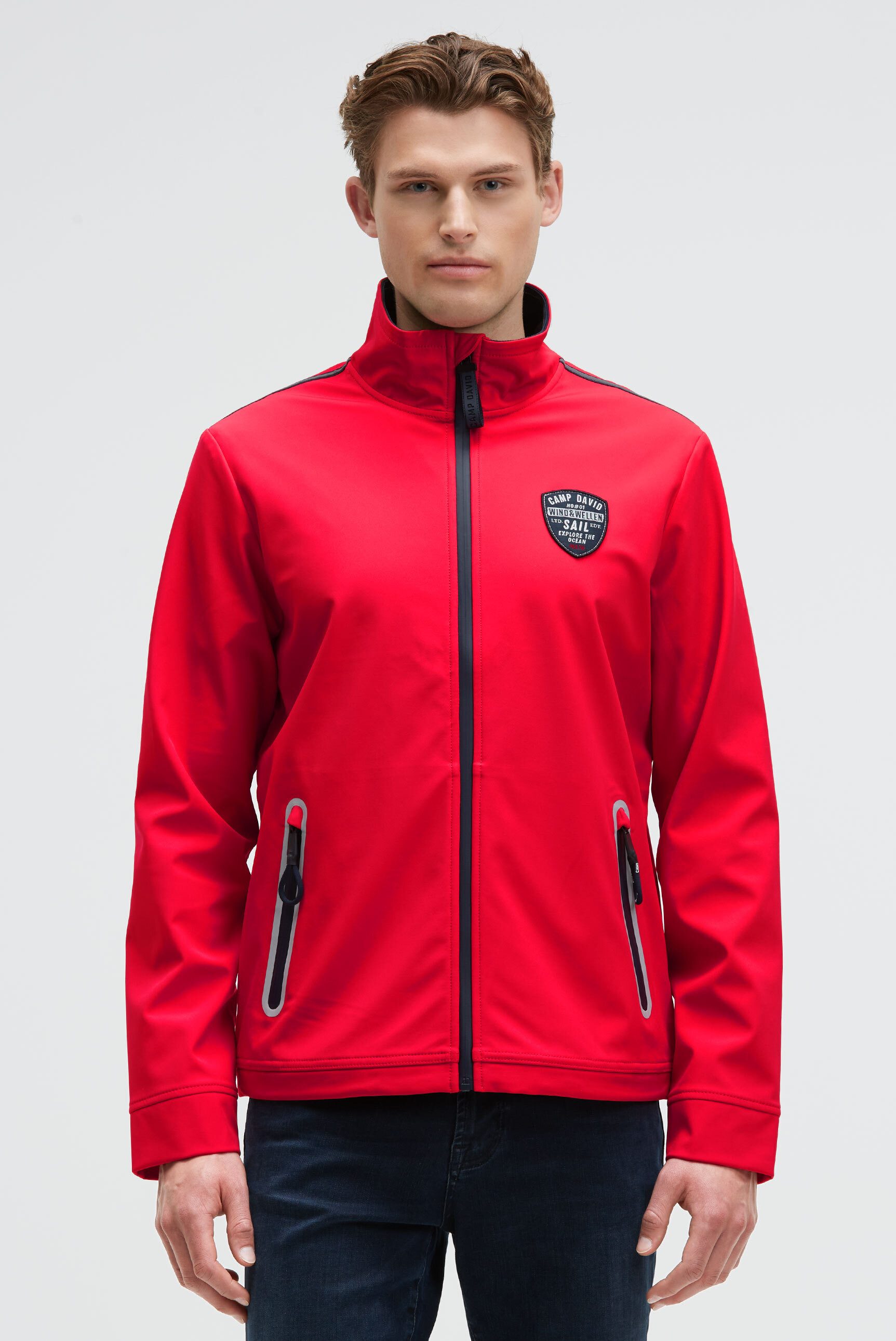 CAMP DAVID Softshelljacke mit verstellbarem Gummizug im Saum