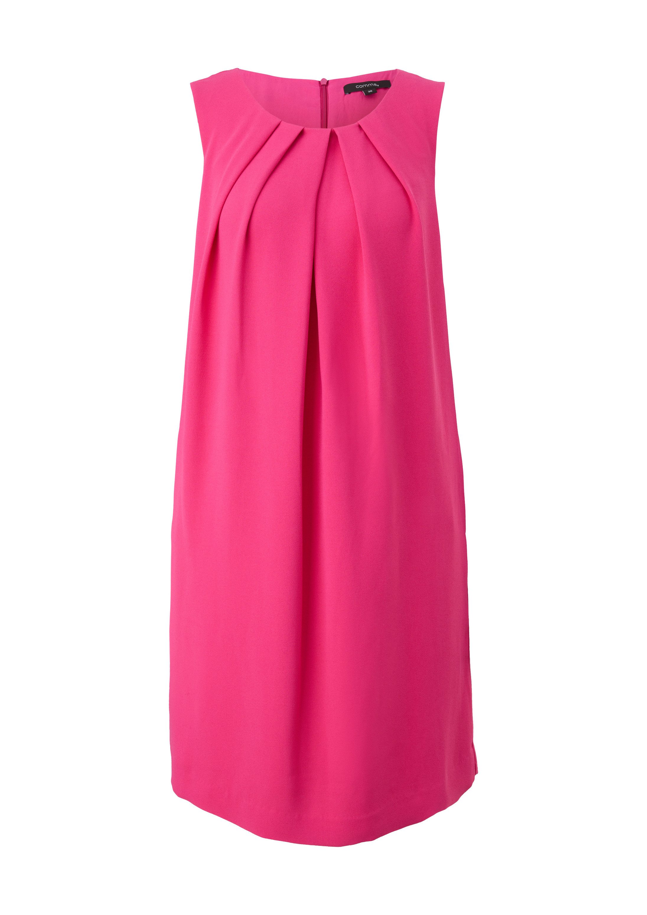 comma Minikleid Kleid Kurzes Kleid aus Crêpe