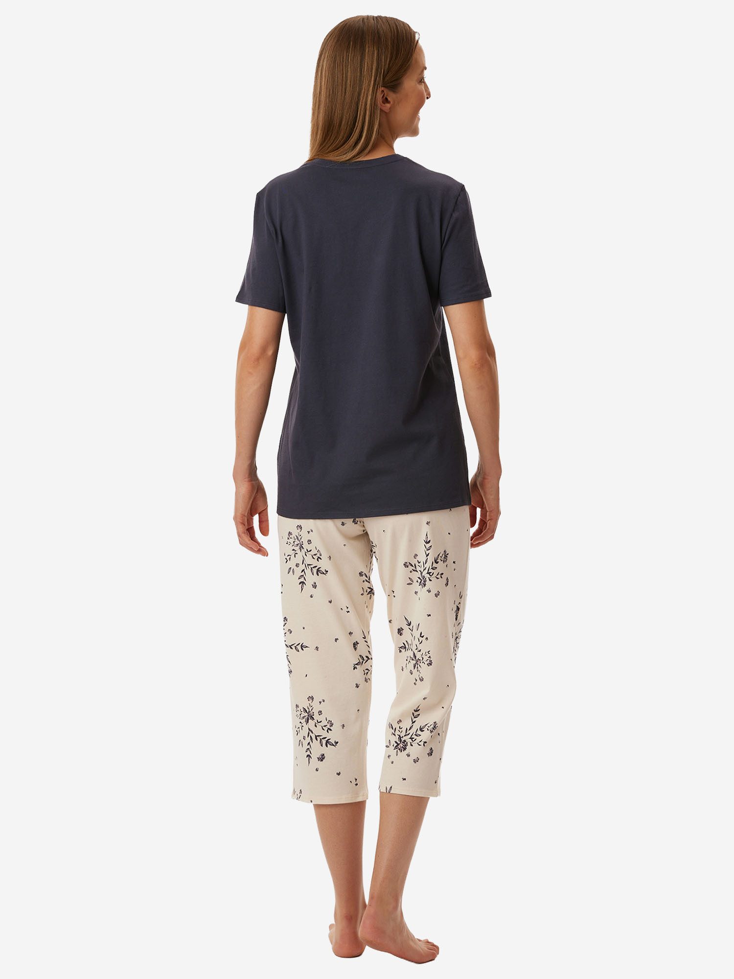 uncover by SCHIESSER Schlafanzug Nightwear - Dreiviertel (2 tlg) Pyjama, Pyjama Set, Schlafanzug Set