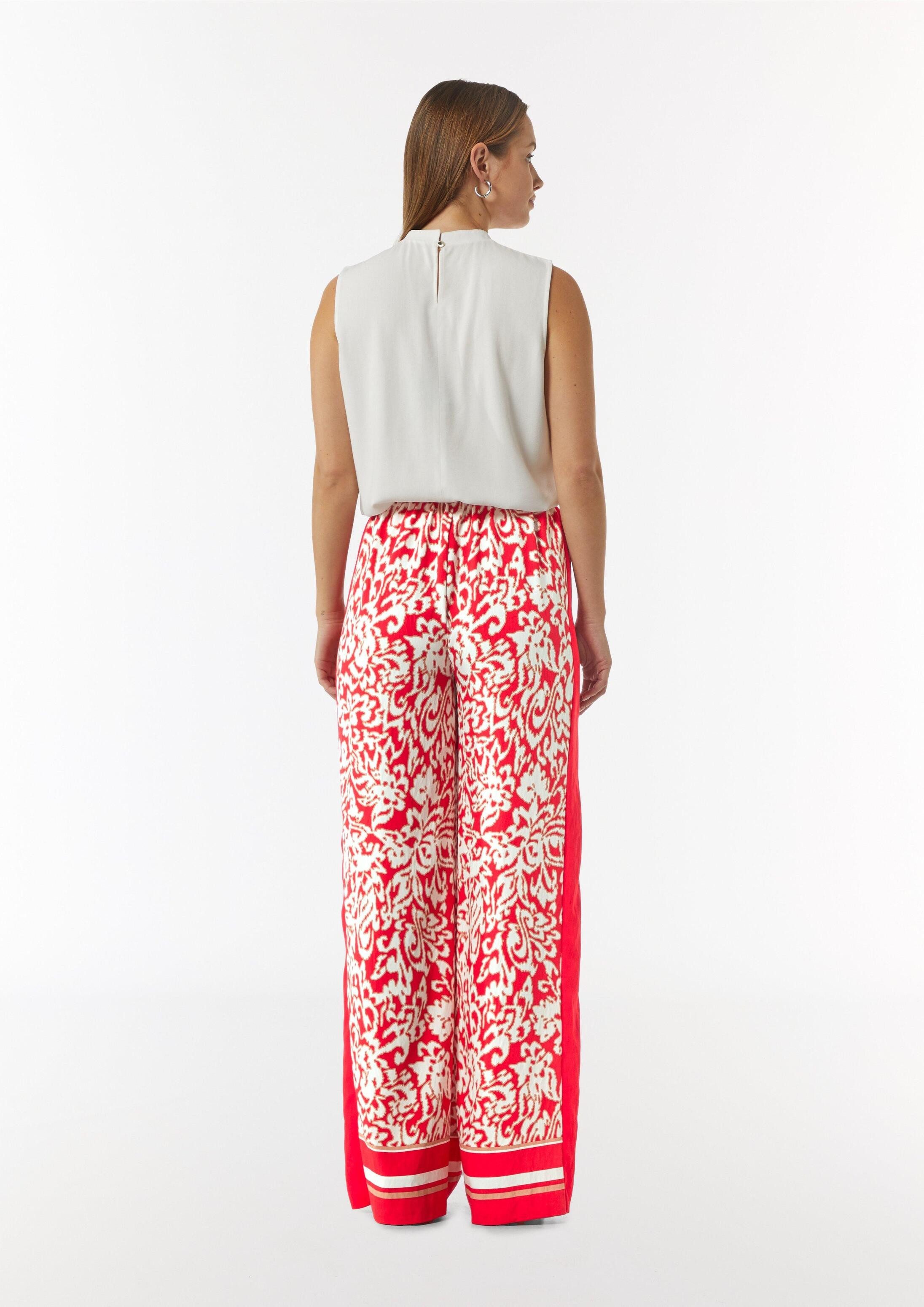 comma Chinos Hose Hose mit All-over-Print