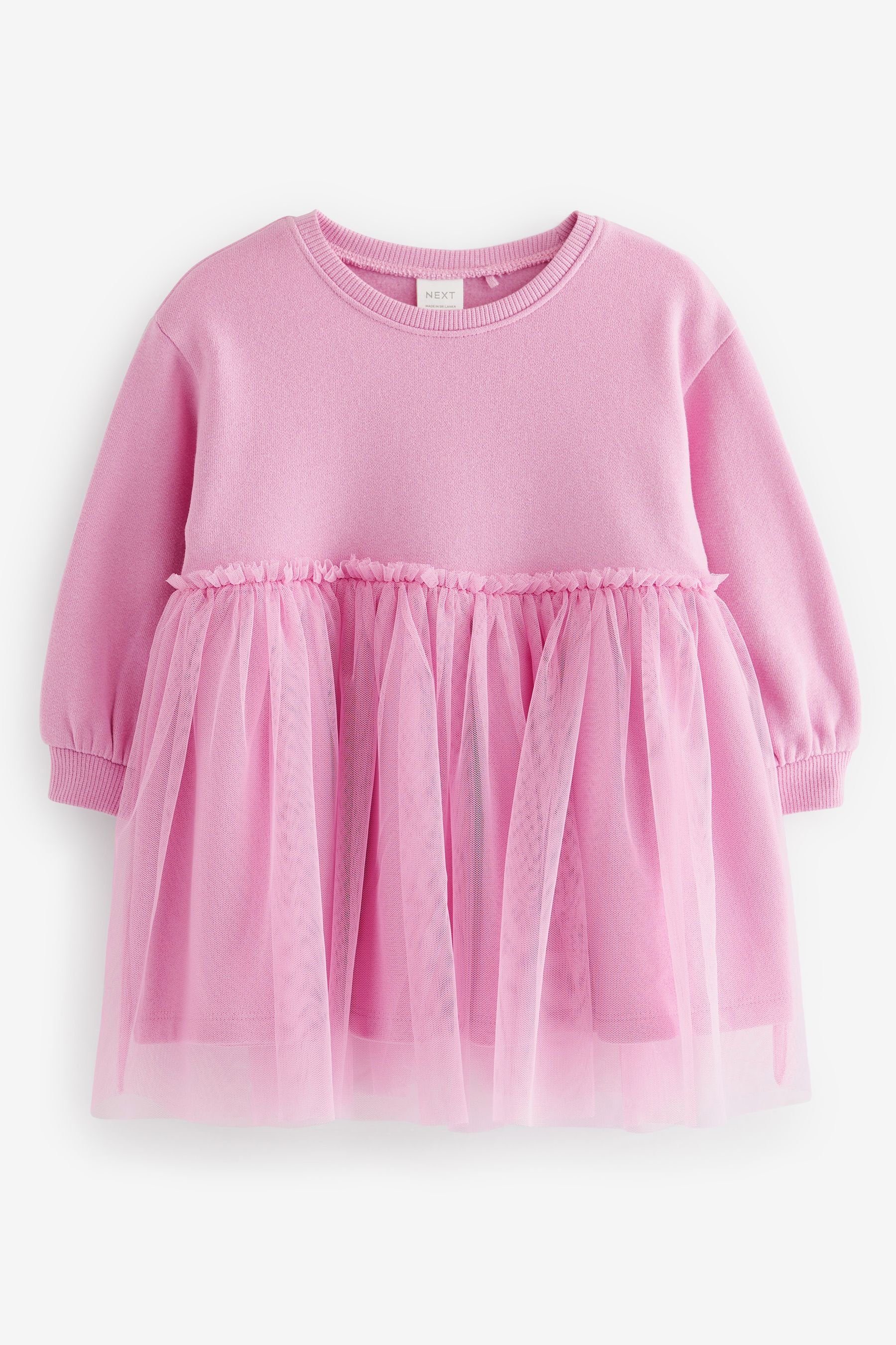 Next Sweatkleid Partykleid aus Sweatshirtmaterial (1-tlg) Pink