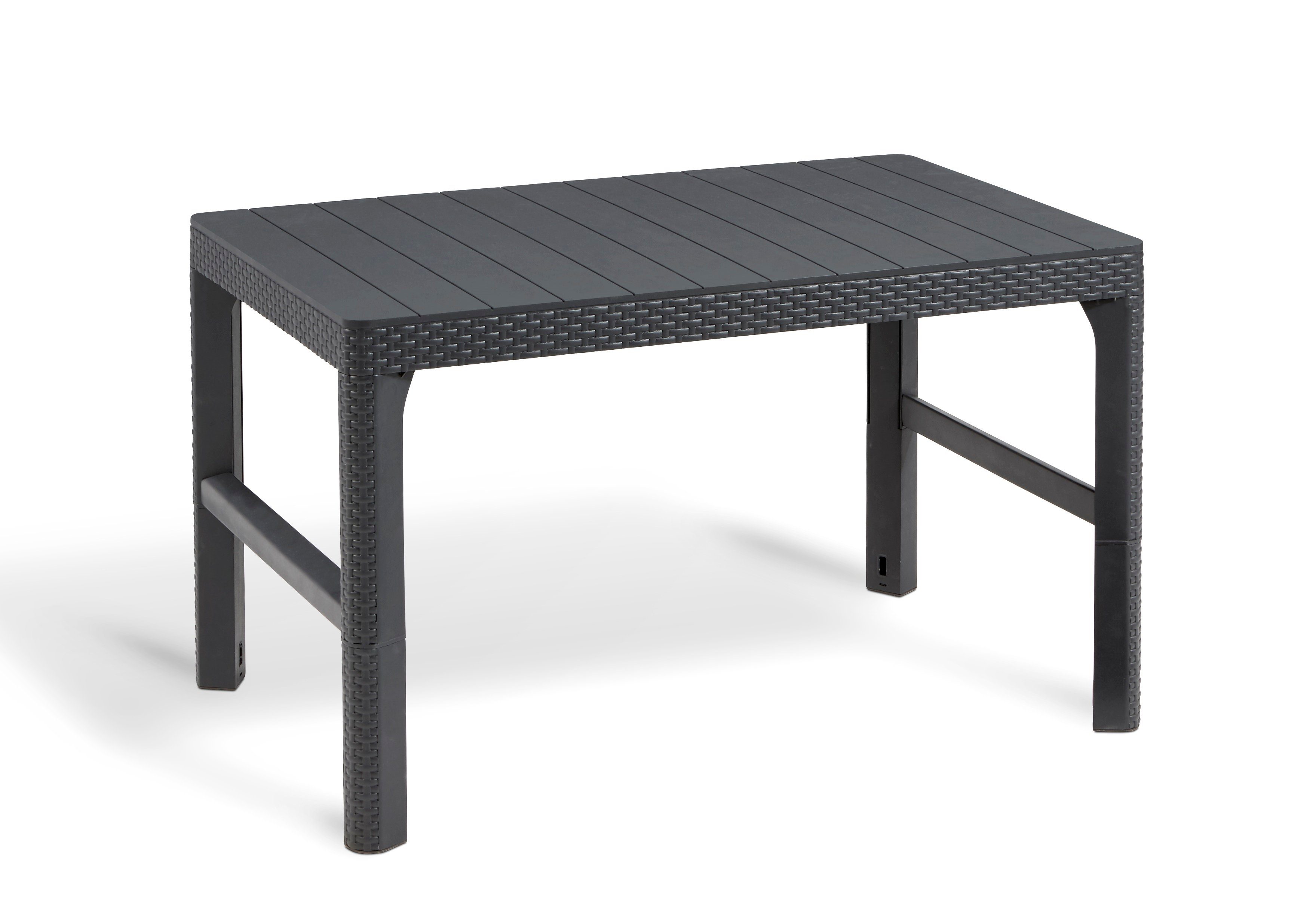 Lyon Lounge gearbeitet, aus UV- Beistelltisch höhenverstellbar, Kunststoff hochwertigem Gartentisch Table ONDIS24 witterungsbeständig Tisch und
