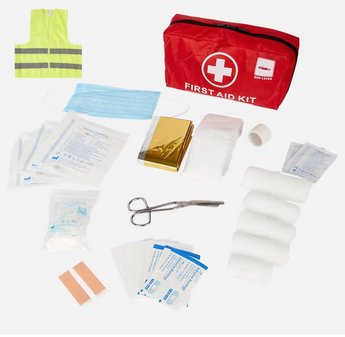 ZD Trading Erste-Hilfe-Set Auto Erste Hilfe Tasche 41 tlg. DIN 13164 2in1 Verbandskasten, (42 tlg, 42 St)