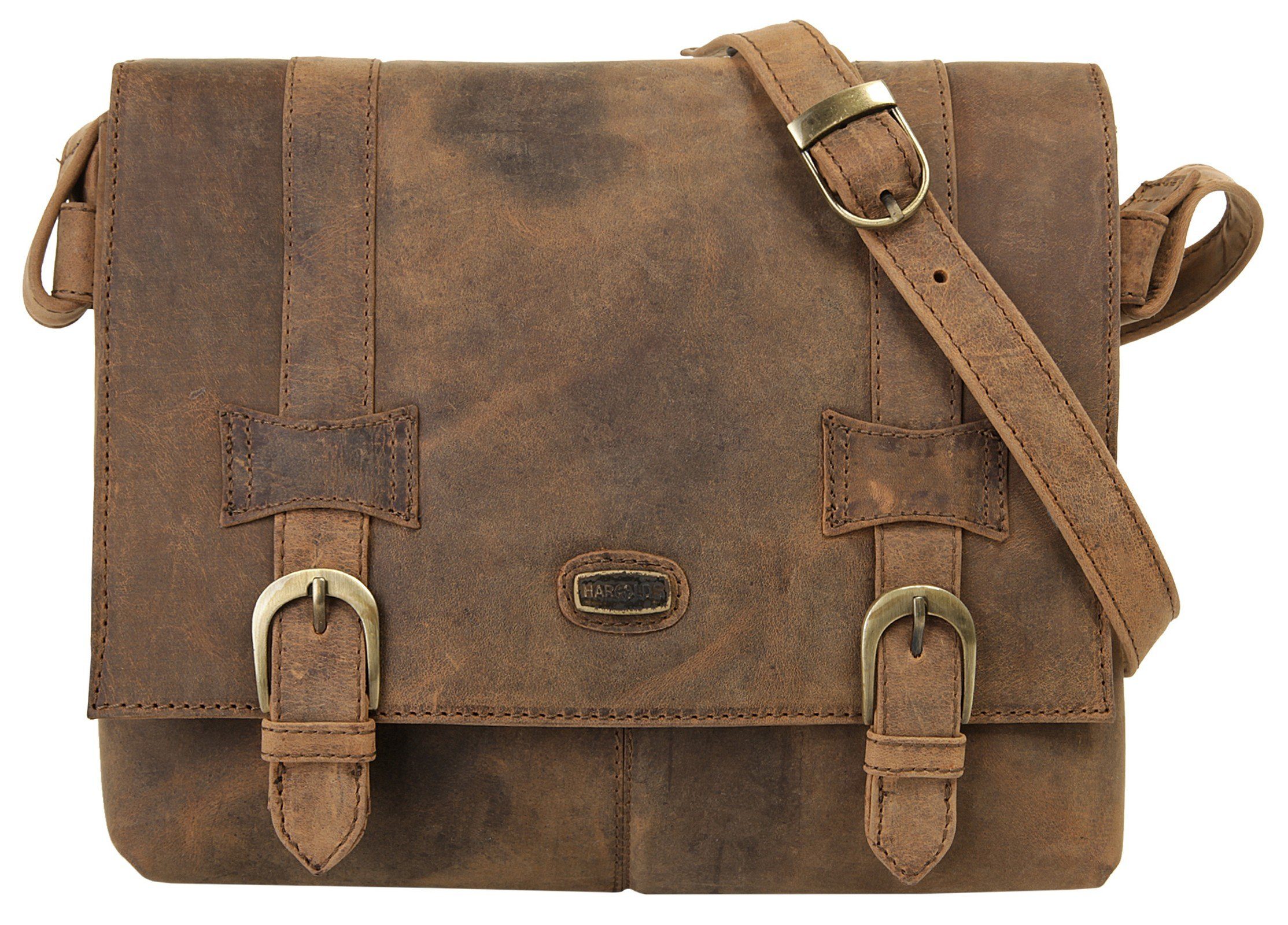 Leder Bag Messenger ANTIC, Harold's echt