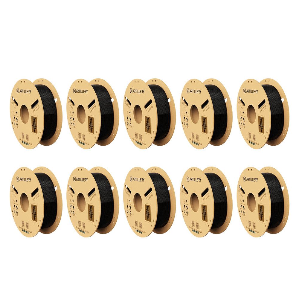 Artillery 3D-Drucker PLA Filament 1.75mm, 3D Druckmaterial – 10×1kg Spulen, Hohe Präzision ±0.02mm
