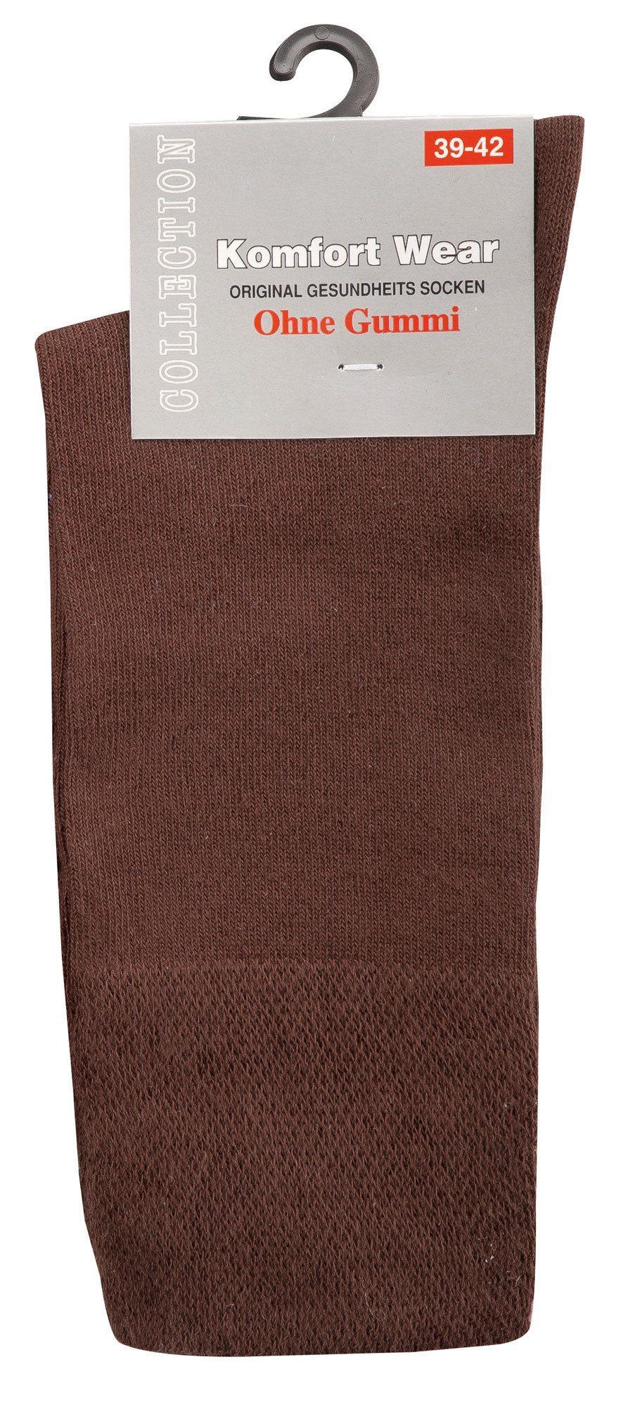 FussFreunde Basicsocken 6 Paar Wellness-Socken Baumwolle Damen & Herren breiter Komfortbund (6 Paar) ohne Gummidruck, handgekettelt – Bild 3 von 5
