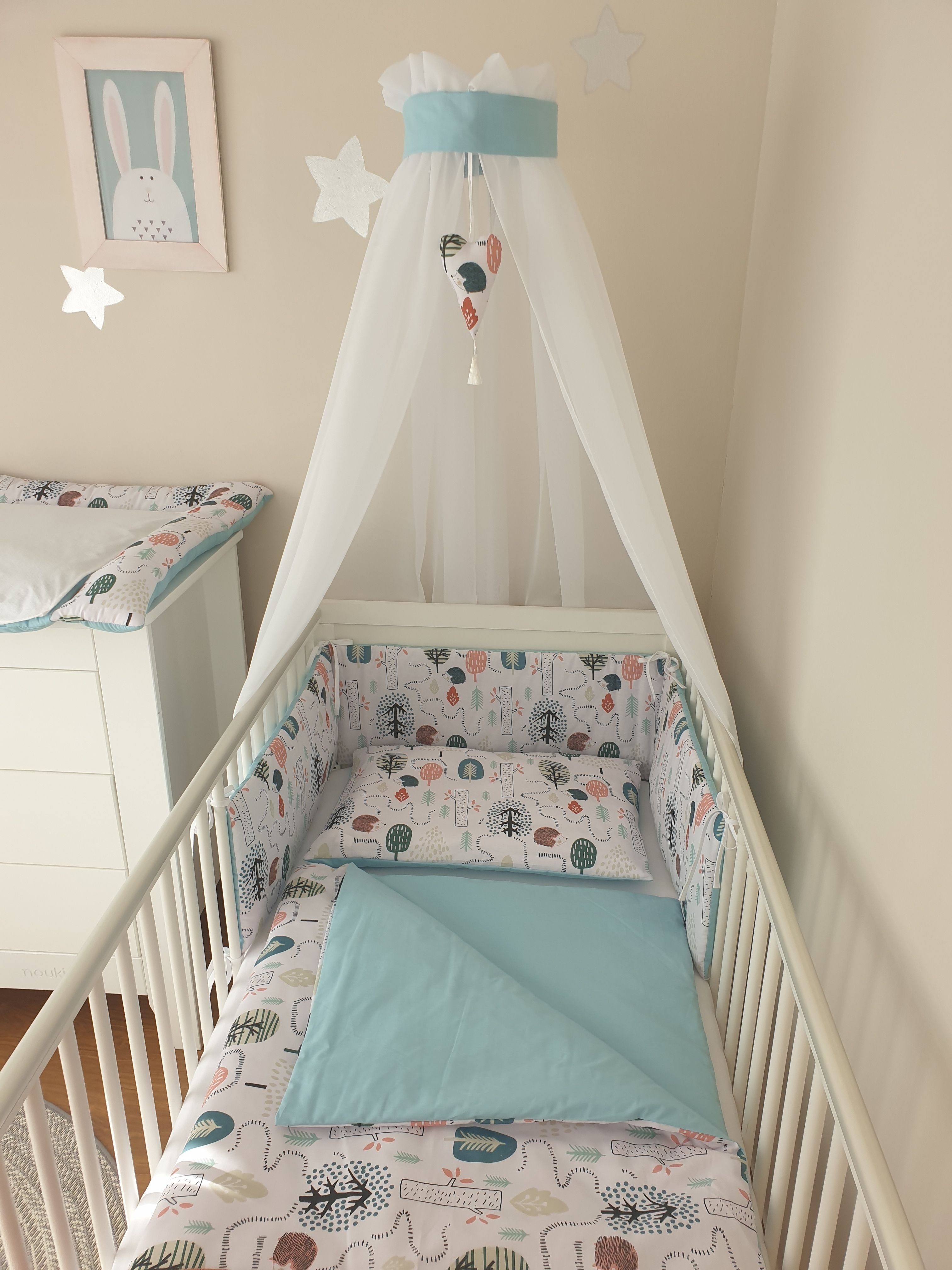 Babybettwäsche Baby Bett Set 31389 "Wald" 4tlg, für Babybett 70x140 Bett Ausstattung
