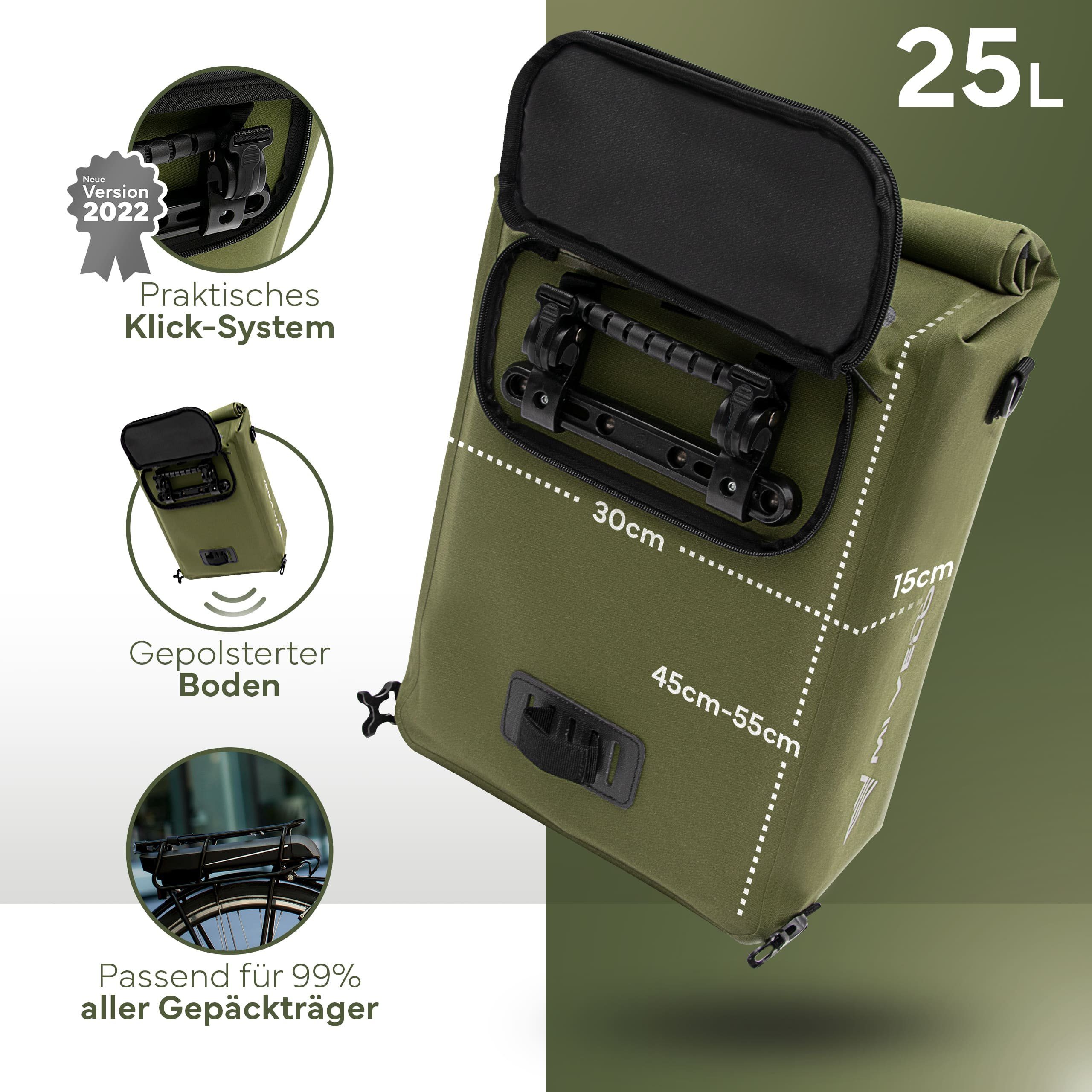 MIVELO Fahrradtasche 3in1 Gepäckträgertasche, Rucksack für Fahrrad Gepäckträger wasserdicht
