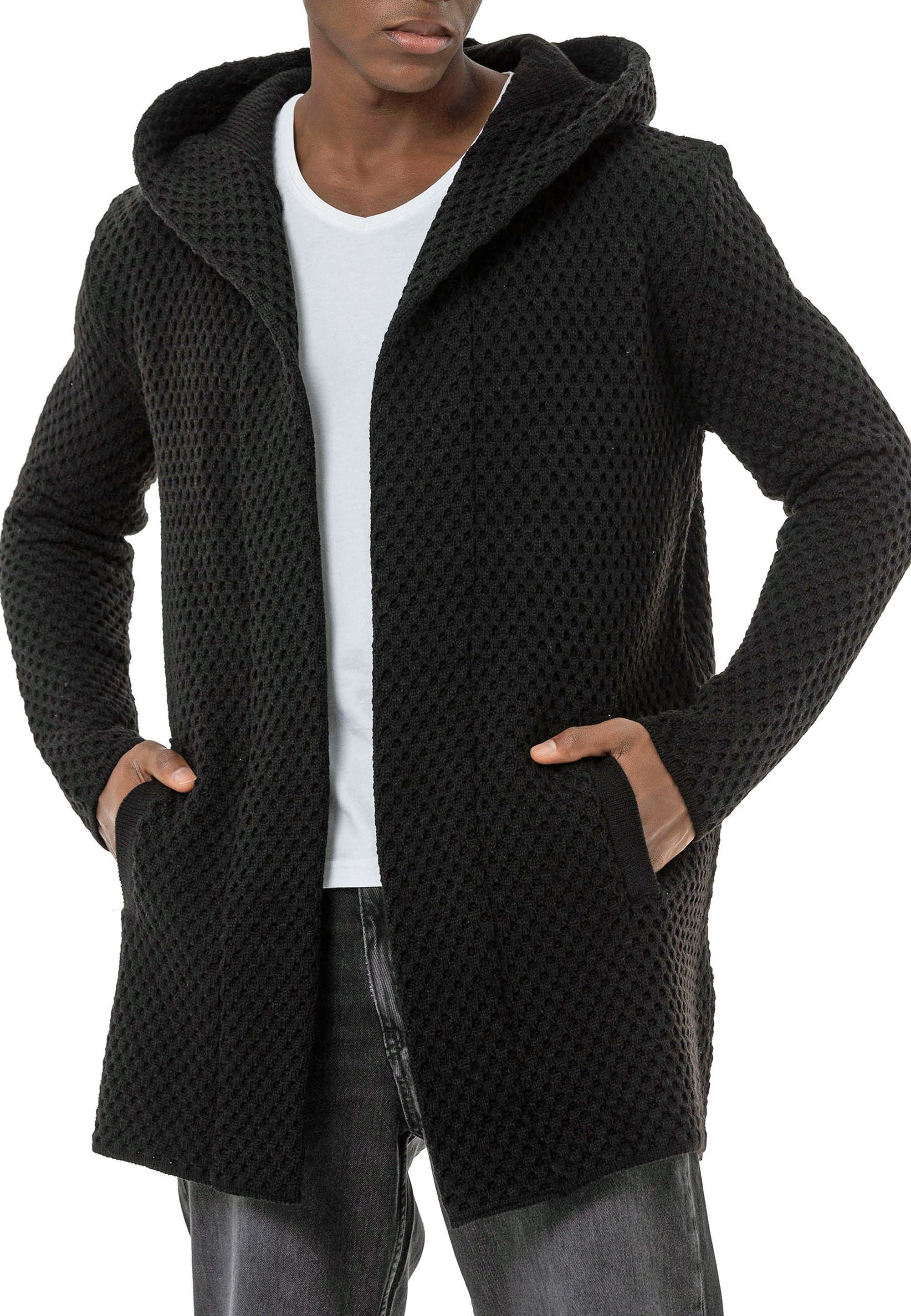 RedBridge Cardigan mit Kapuze und Taschen – Strukturierter Look günstig online kaufen