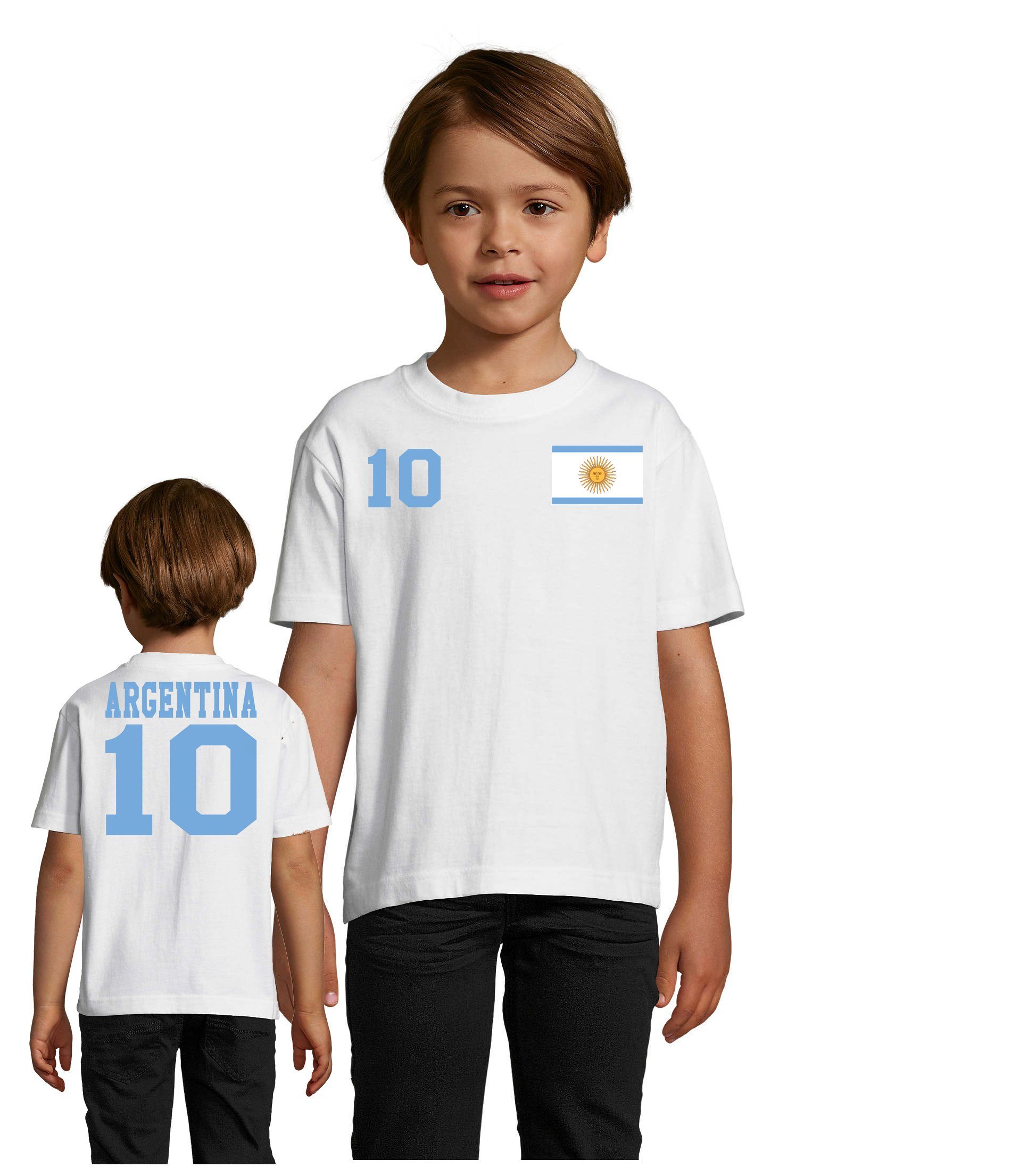 Blondie & Brownie T-Shirt Kinder, Argentinien Sport Trikot Fußball Handball  Football Meister