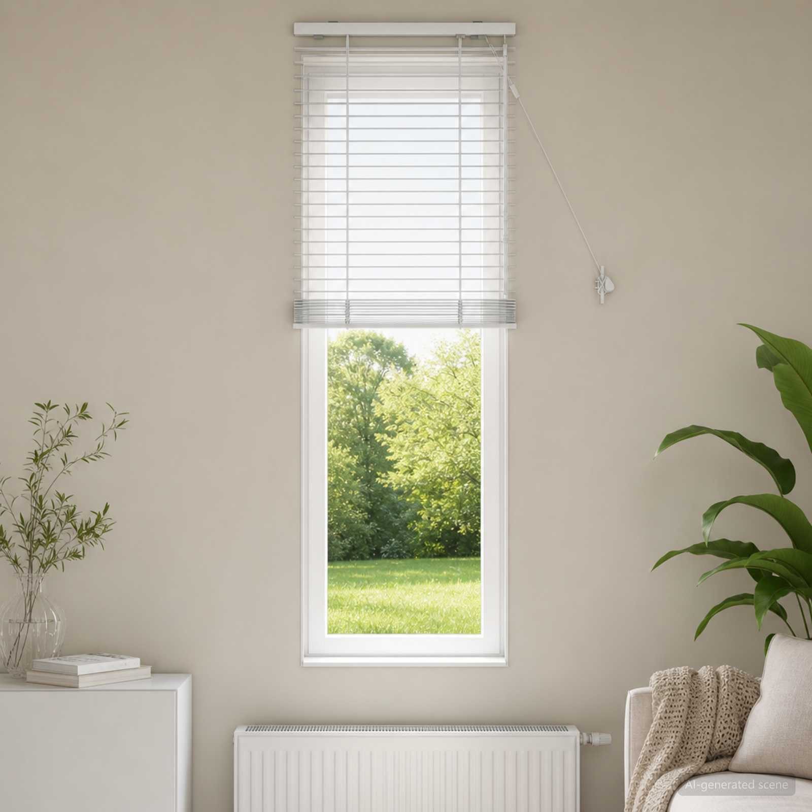 Rollo Venezianische Jalousie Weiß 65 x 160 cm 35 mm, vidaXL