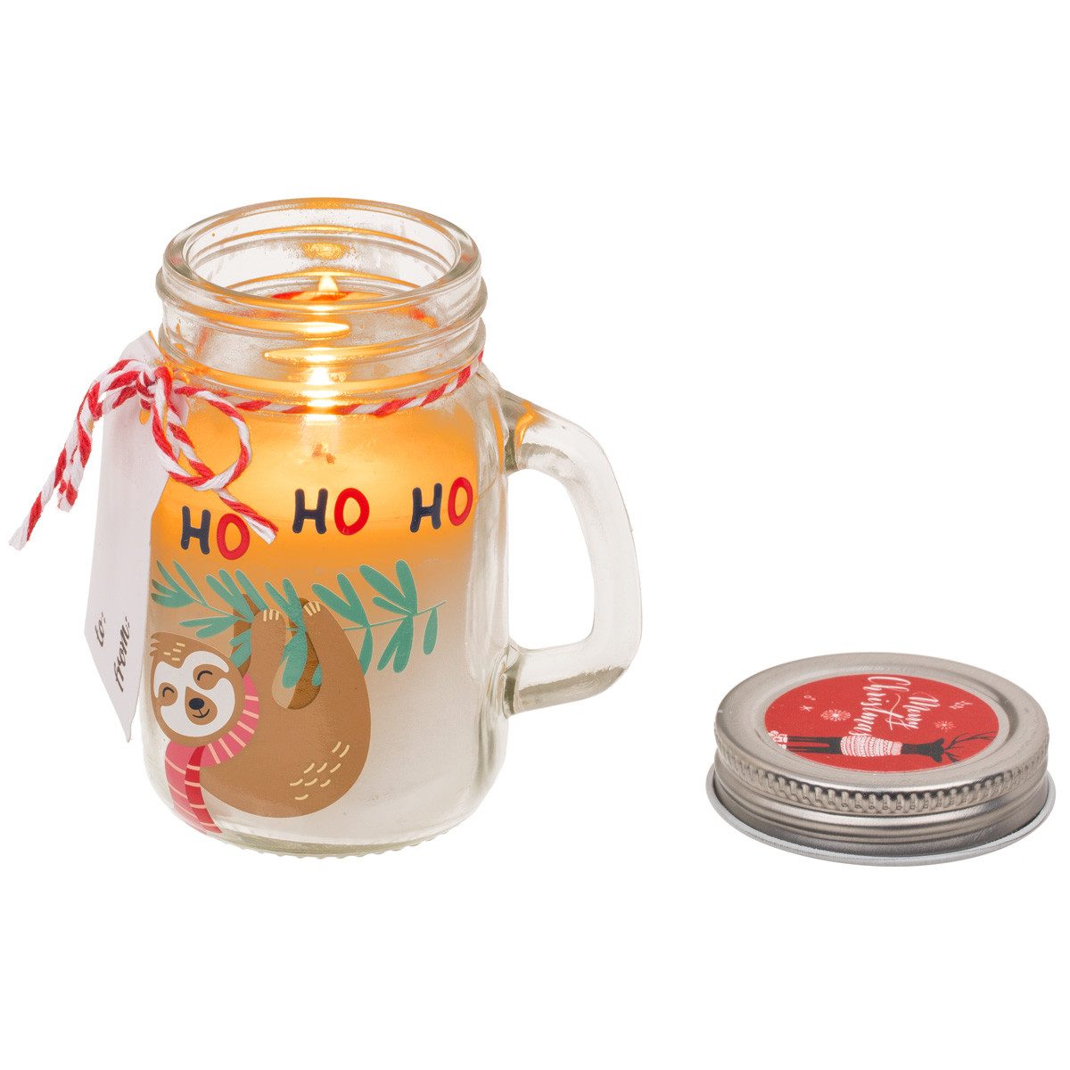 Out of the Blue Windlicht Weihnachtskerze im Glas, Faultier, Windlicht Kerz günstig online kaufen