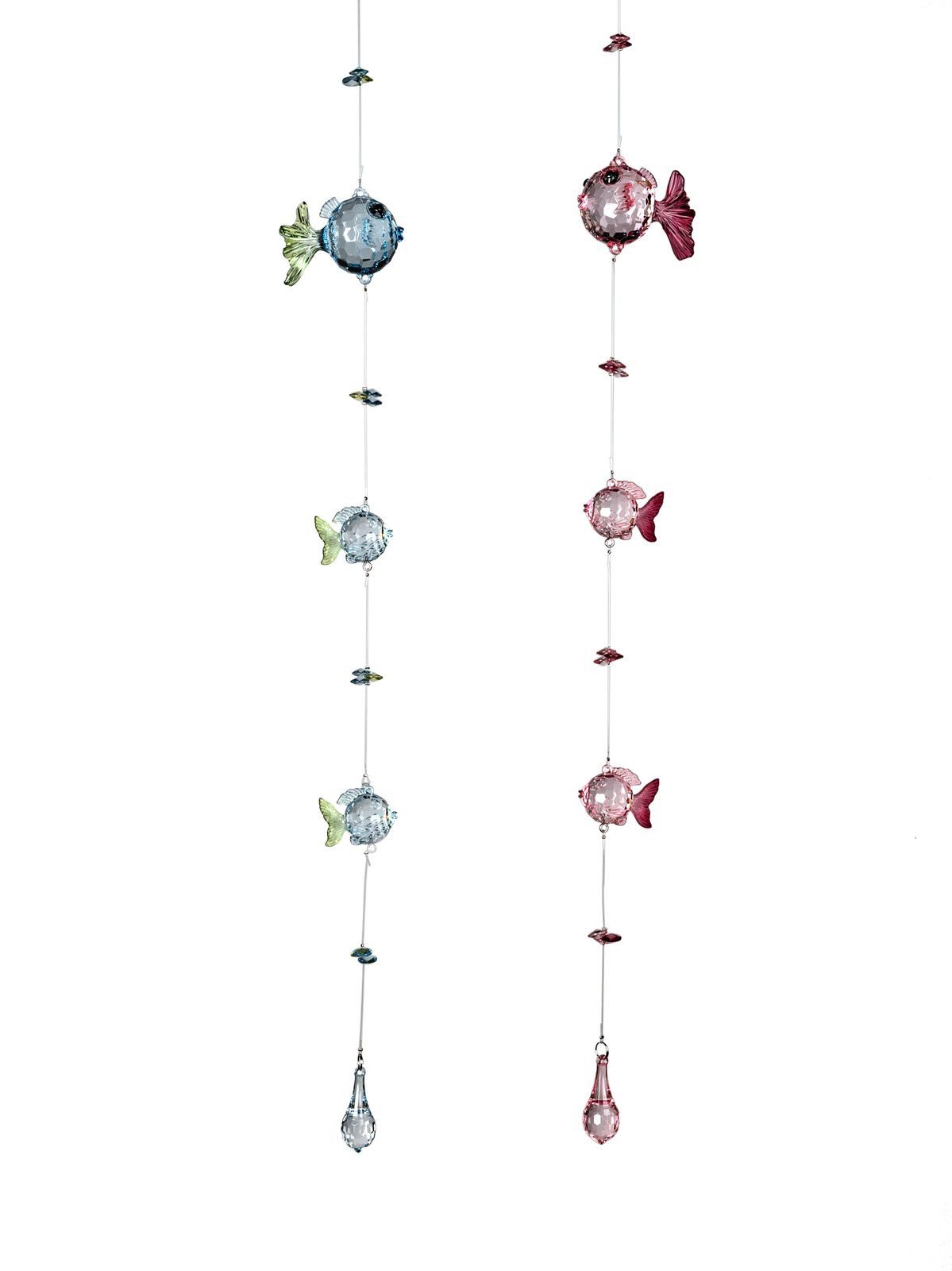 formano Dekohänger 2er Set Girlande Kugelfisch 60cm Fensterdeko Hänger Hängedekoration (2-er Set)