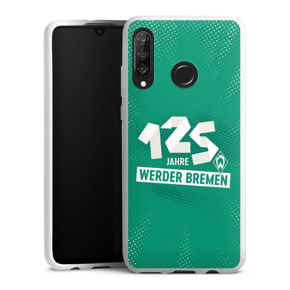 DeinDesign Handyhülle 125 Jahre Werder Bremen Offizielles Lizenzprodukt, Huawei P30 Lite Premium Silikon Hülle Bumper Case Handy Schutzhülle