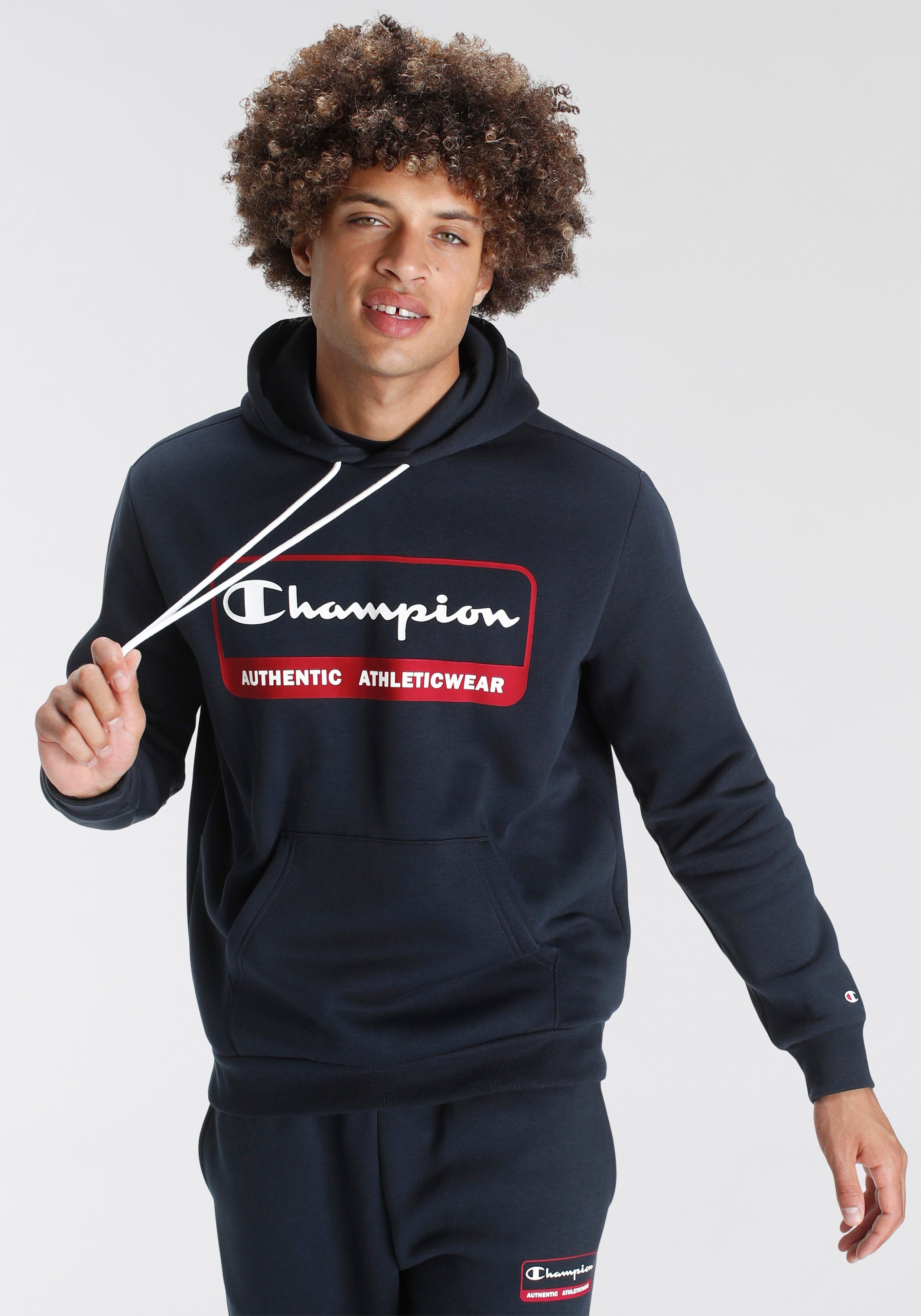 Hooded Ärmelbündchen Gerippter Champion Graphic Shop Sweatshirt Abschlussbund Sweatshirt, sowie