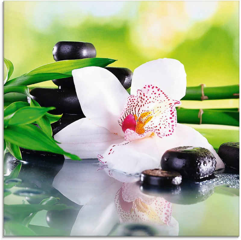 Artland Glasbild »Spa Steine Bambus Zweige Orchidee«, Zen (1 St)