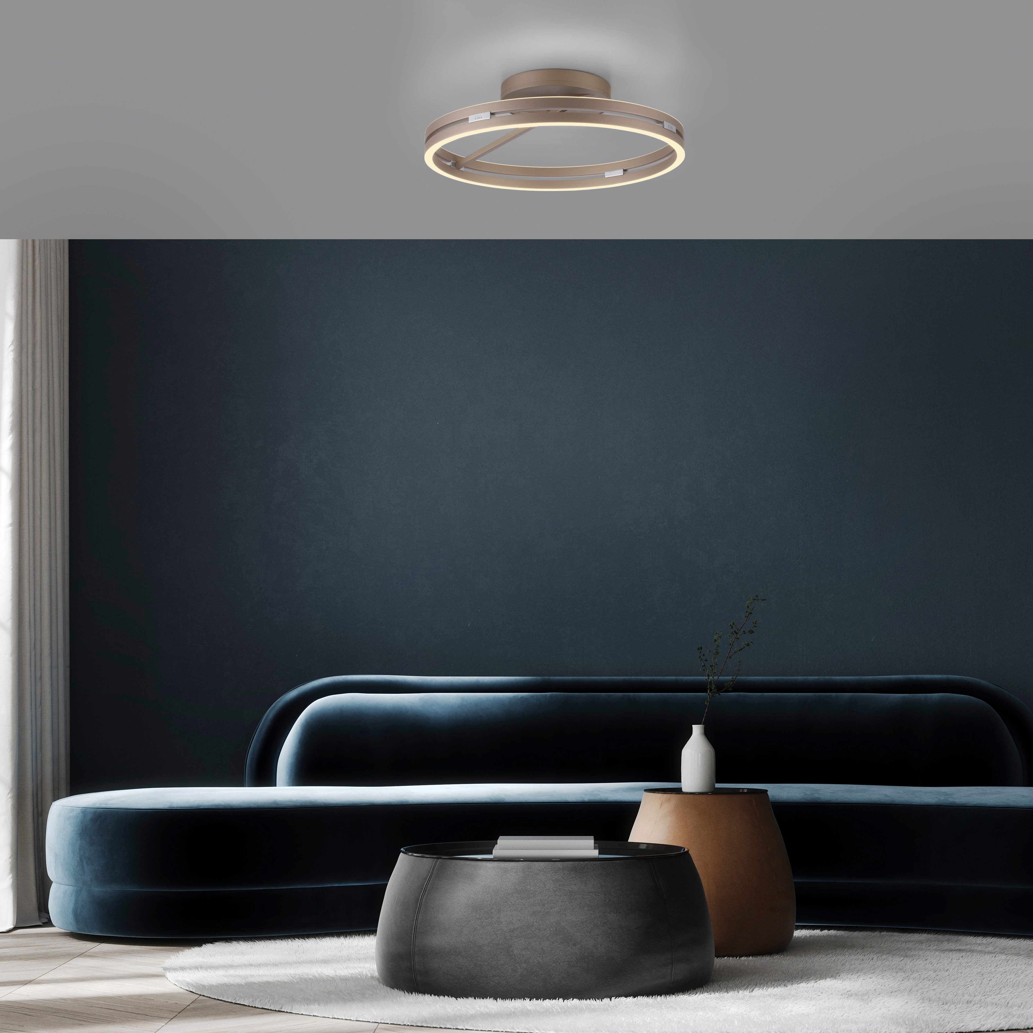 Neuhaus PURE LED Deckenleuchte PURE Loop, CCT - über Fernbedienung, LED fest integriert, warmweiß - kaltweiß, Dimmbar über Fernbedienung, CCT, separat steuerbar