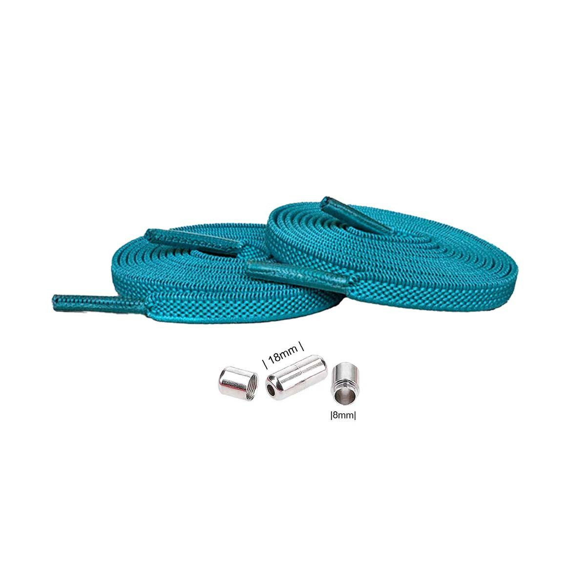 Basicwear Germany Schnürsenkel Elastische flache Schnürsenkel mit Drehverschluss