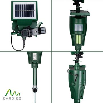 Gardigo Wasserstrahl-Tiervertreiber Solar Wasser-Tierabwehr, mit Solarpanel und Akku