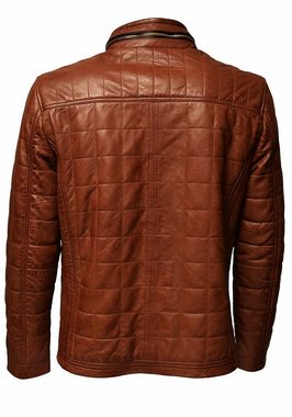 Zimmert Leather Lederjacke Colin gesteppte Winterjacke, mit Bicolor- Details