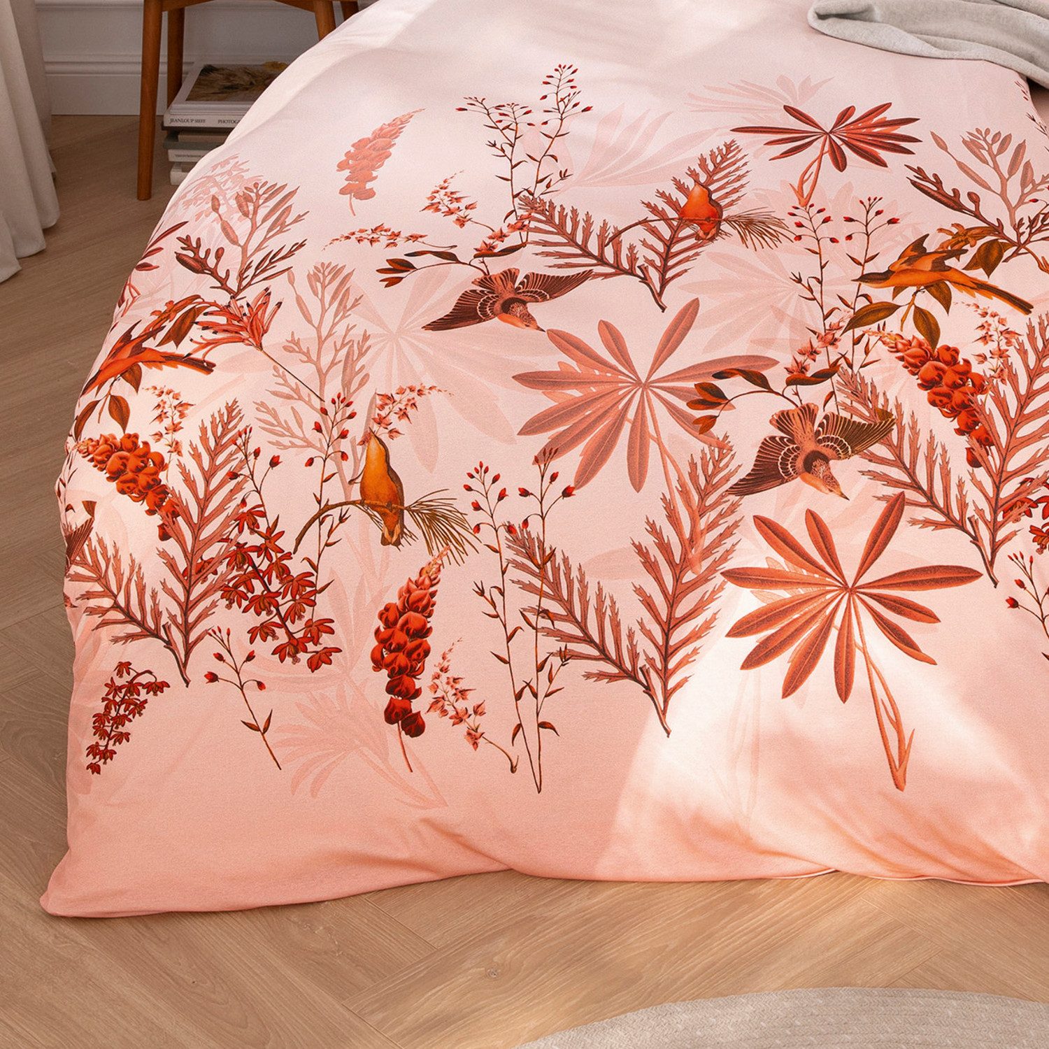 Estella Bettwäsche Estella Interlock Jersey Bettwäsche Viviene 6964-290 Blätter 135x200, Interlock Jersey, 2 teilig