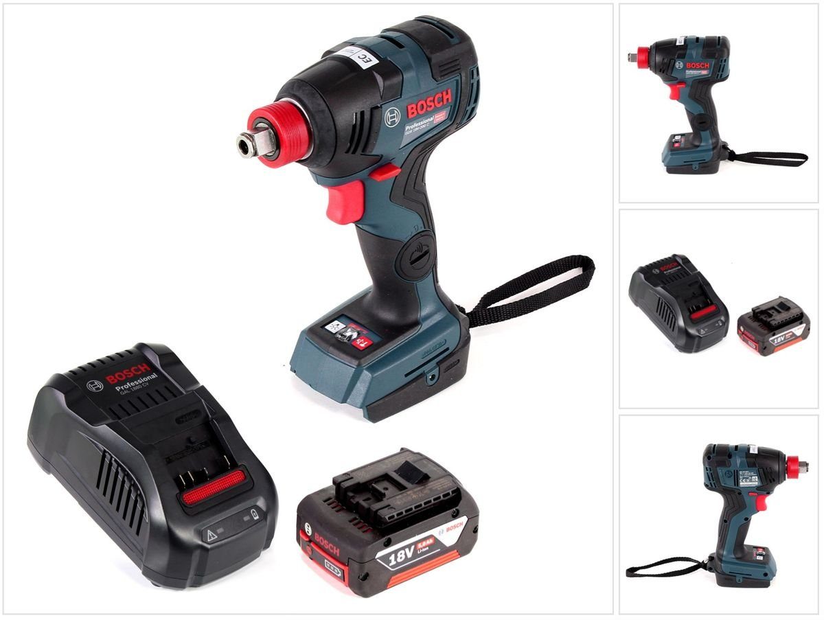 Bosch Professional Akku-Schlagschrauber Bosch GDX 18 V-200 C Professional  18 V Li-Ion Akku Drehschlagschrauber + 1 x 5,0 Ah Akku + Ladegerät - ohne  Koffer