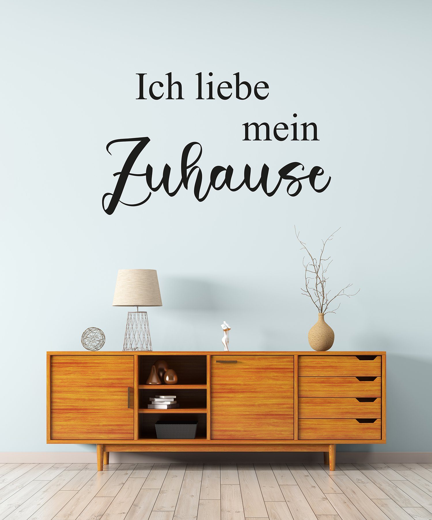 Wandaufkleber, Ich abziehbar Zuhause home Schwarz my mein St), (1 liebe rückstandslos selbstklebend, Wandtattoo