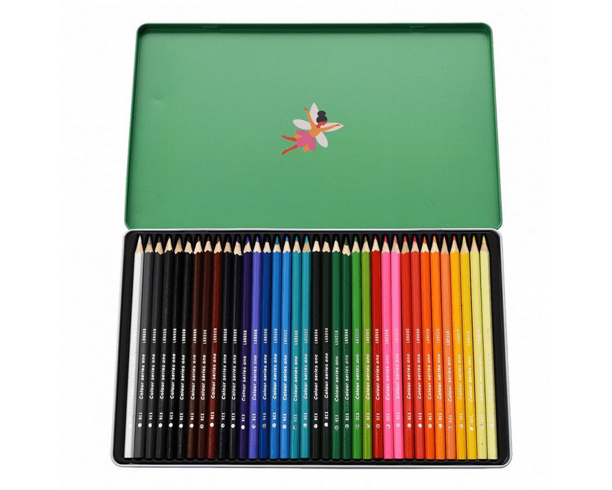 Thumbnail - Rex London Buntstift 36 Buntstifte Fairies in the Garden Stiftebox Metallbox Holzstifte