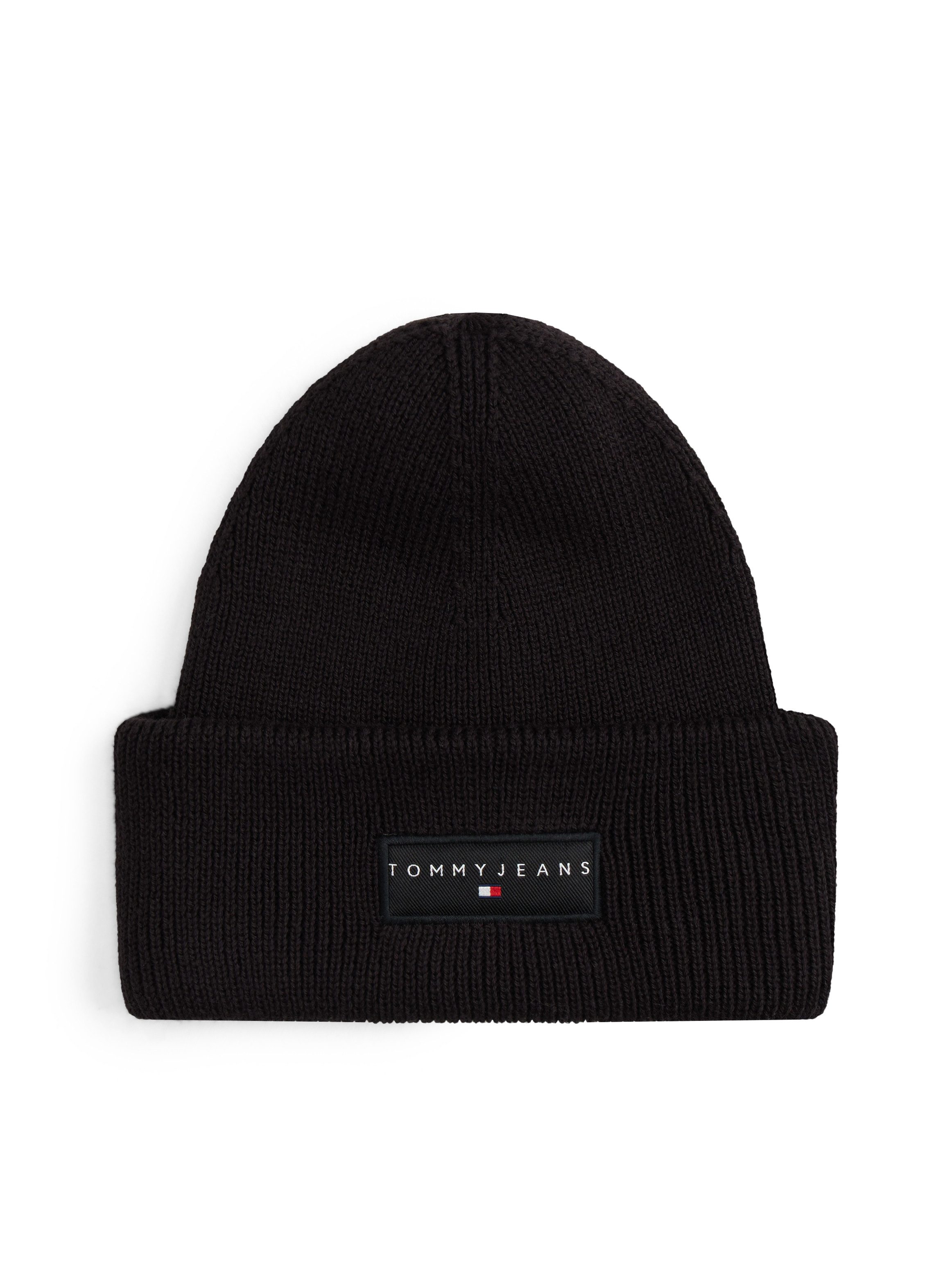 Tommy Jeans Beanie TJM LINEAR in Grobstrick, mit Umschlag günstig online kaufen