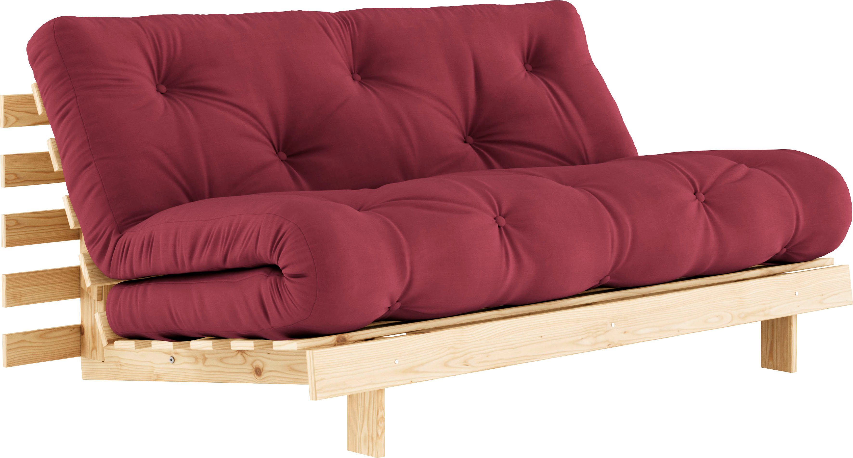 Karup Design Daybett Roots Sofa Bed, Schlafsofa, Bettfunktion, FSC®-Massivholz, Inkl. Futonmatratze, Made in Europe, langlebig, B: 140 oder 160 cm