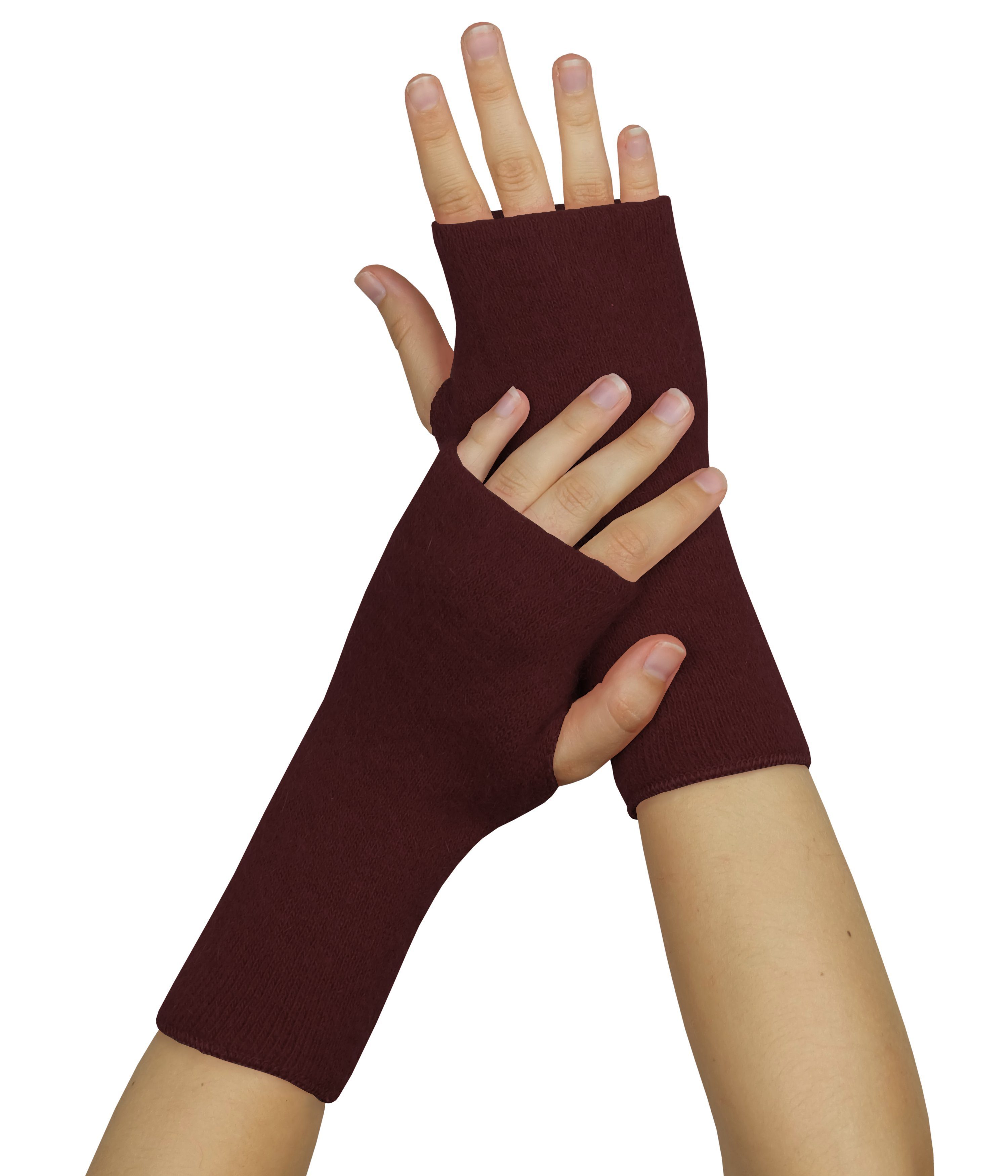 wobera NATUR Защитные манжеты kuschelige Pulswärmer/Armstulpen mit Daumenloch mit Schurwolle&Seide