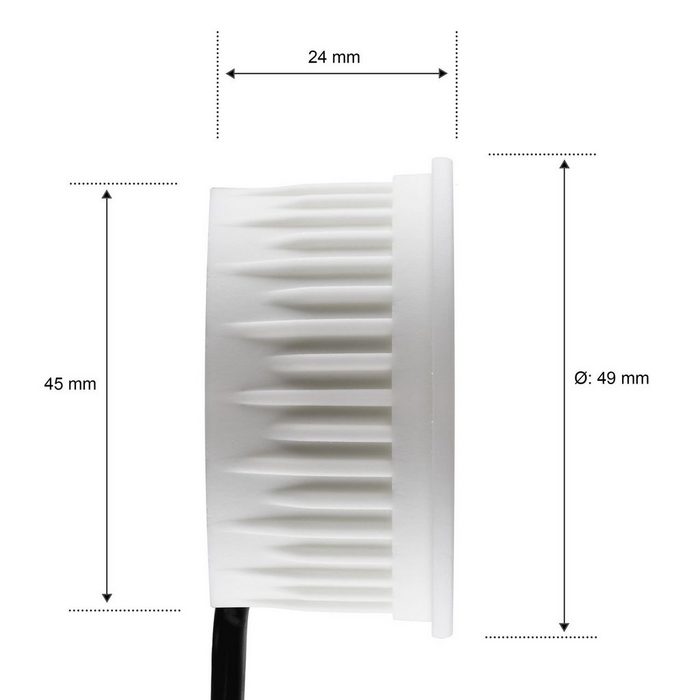 LEDANDO LED Einbaustrahler 10er IP44 LED Einbaustrahler Set extra flach in weiß mit 5W Leuchtmittel von LEDANDO - 4000K neutralweiß - 60° Abstrahlwinkel - 50W Ersatz - eckig - Badezimmer CN11274