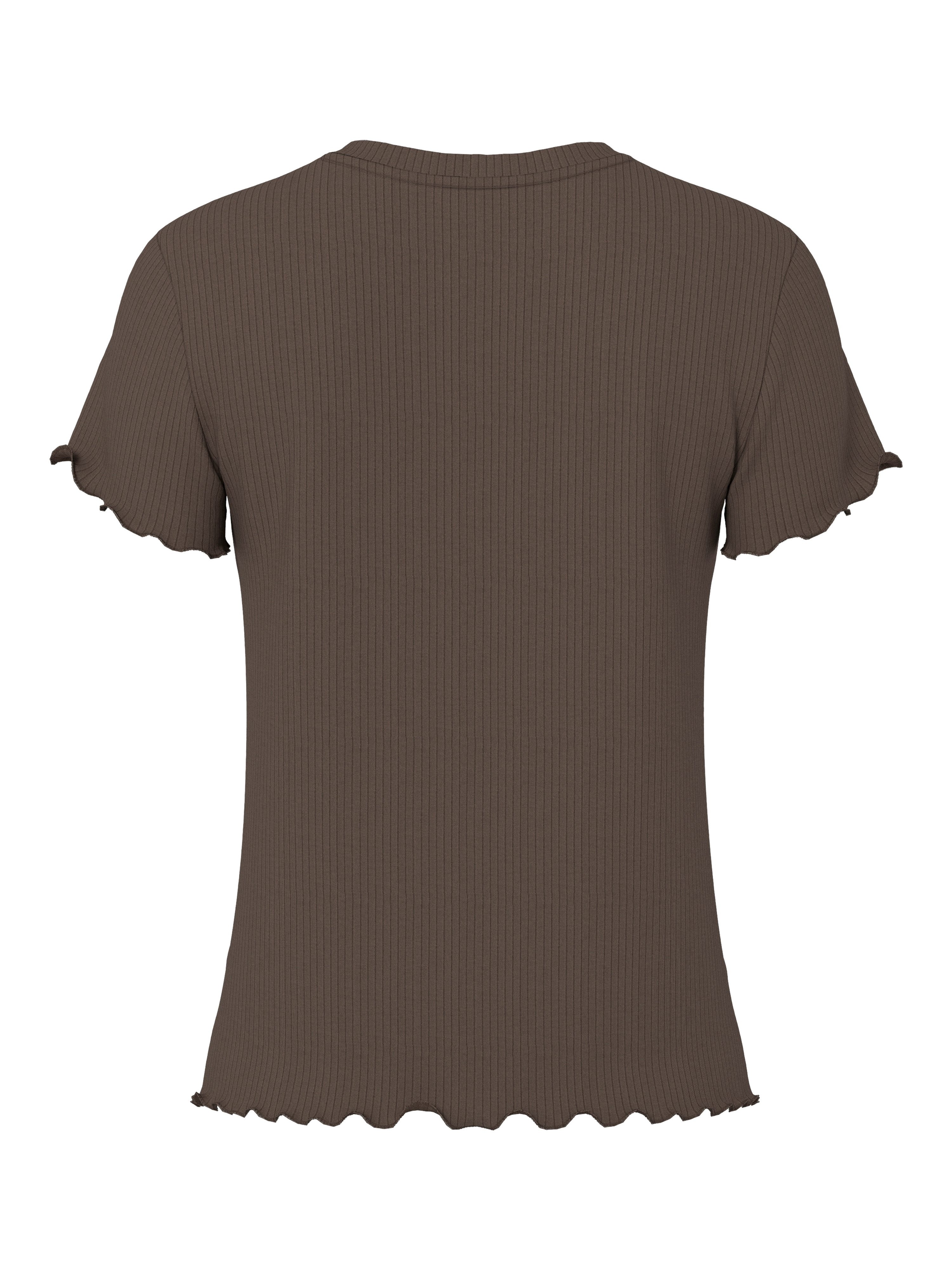 pieces Kurzarmshirt PCNICCA SS O-NECK TOP KAC BFD Viskosemischung, slim fit – Bild 5 von 5